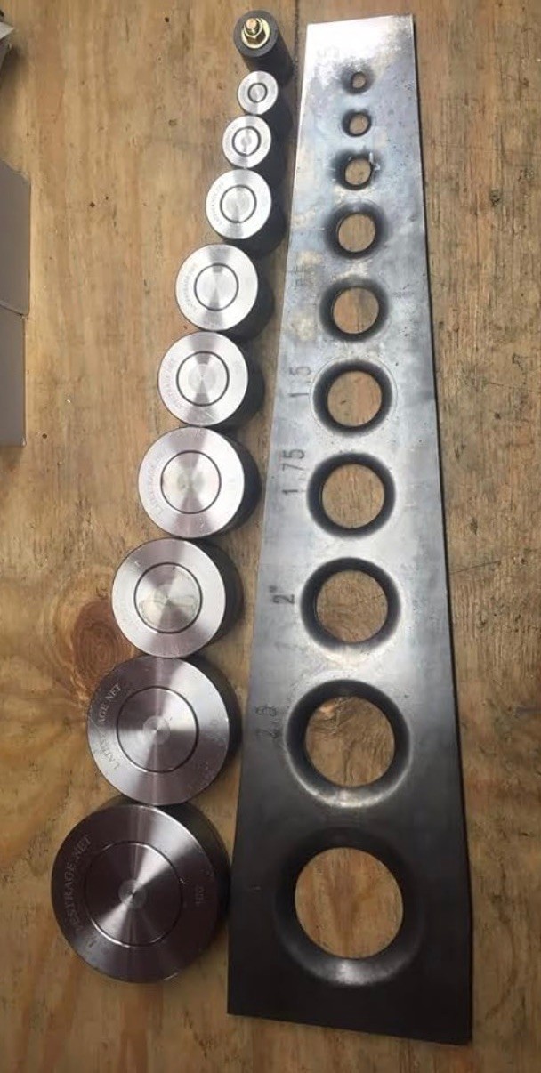 Dimple Die Set 0.50-0.75 – 1.00-1.25-1.50-1.75 -2.00-2.50-3.0 And Zeus 10 Piece