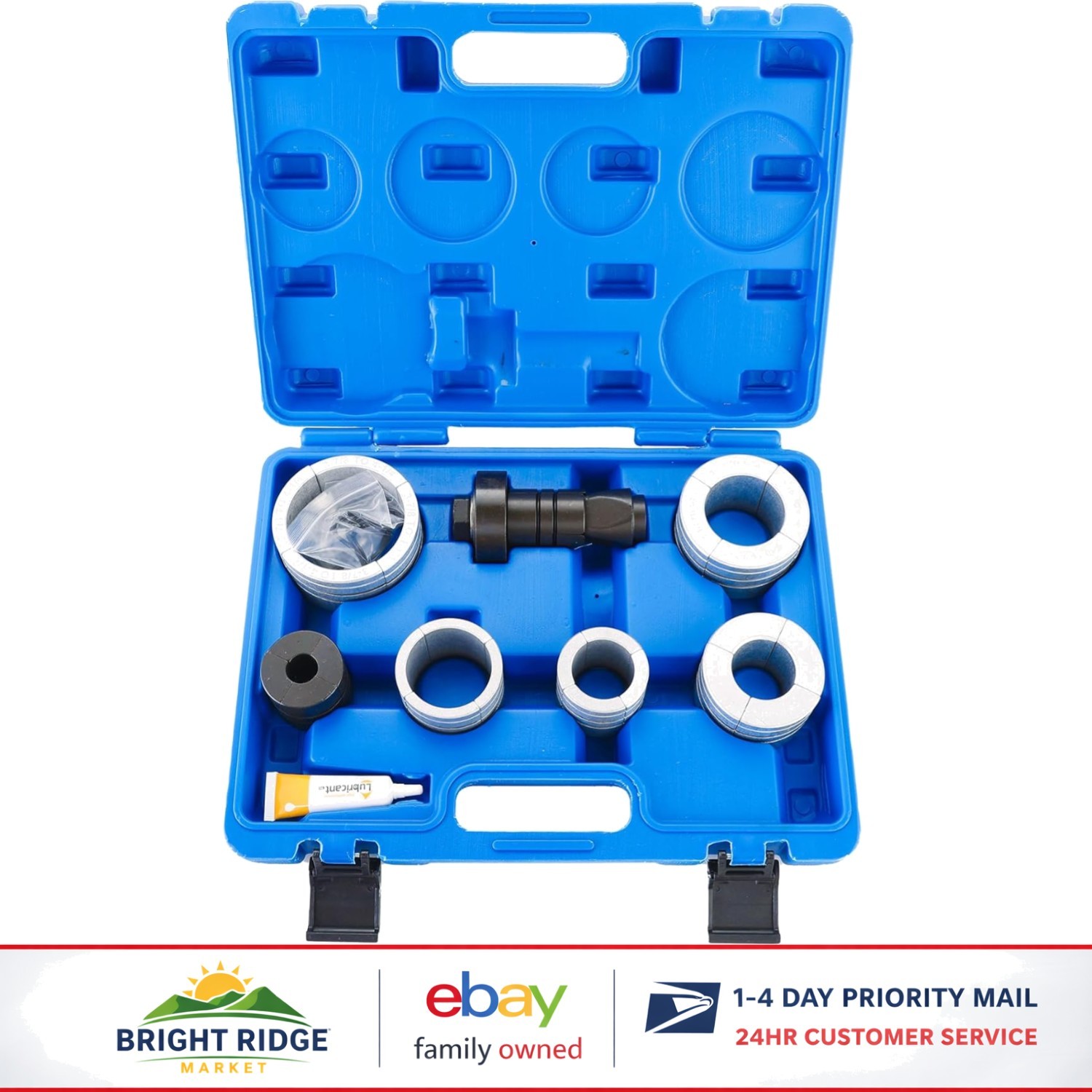 Muffler Pipe Expander Tool Set with Various Collet Sizes for Exhaust Adjustments