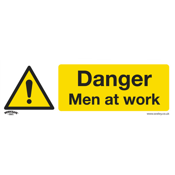 Worksafe® Danger Men At Work Safety Sign – Rigid Plastic
