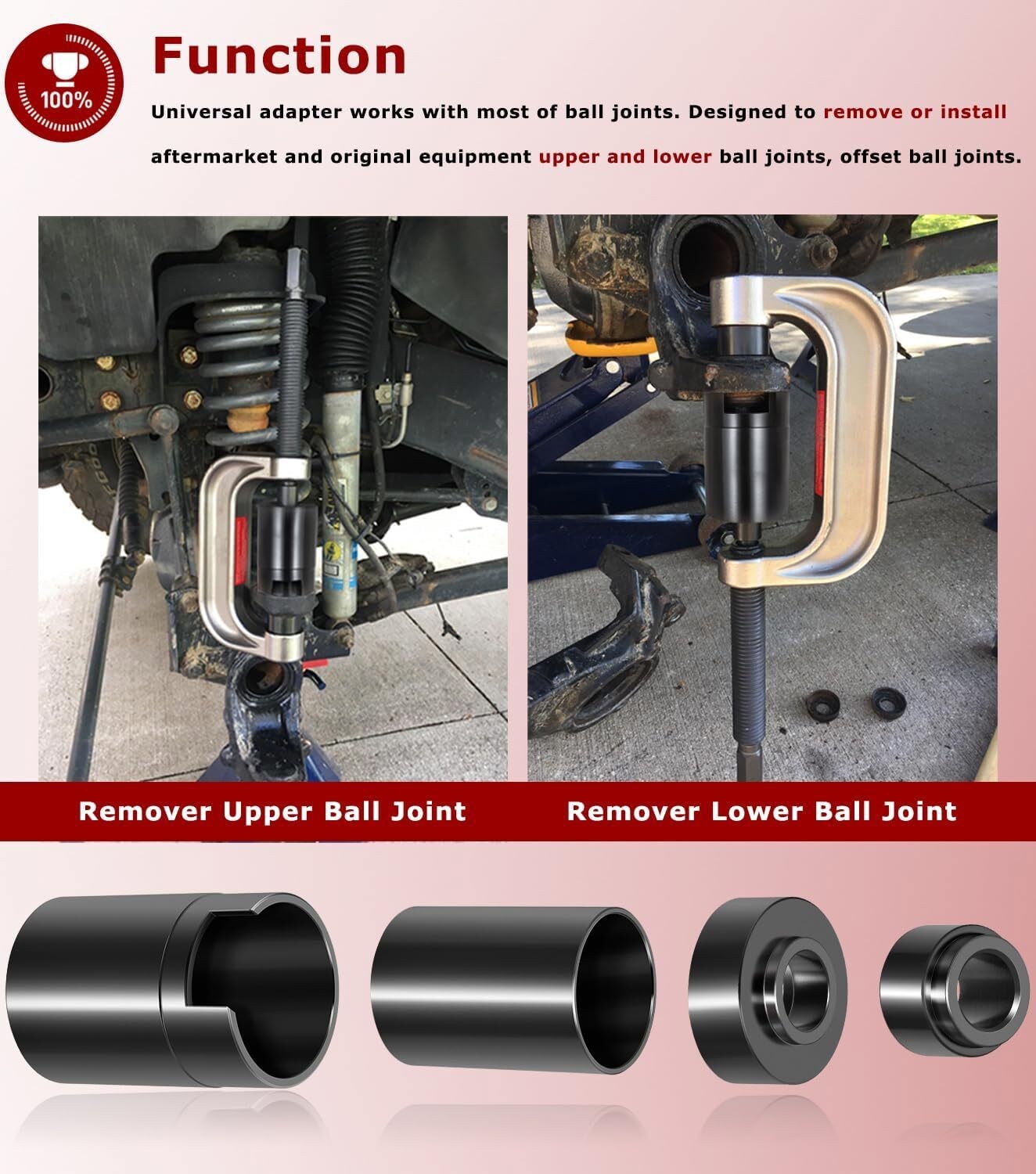Ball Joint Service Adapter Tools Kit 7894 for Jeep Wrangler & Dodge Ram Trucks