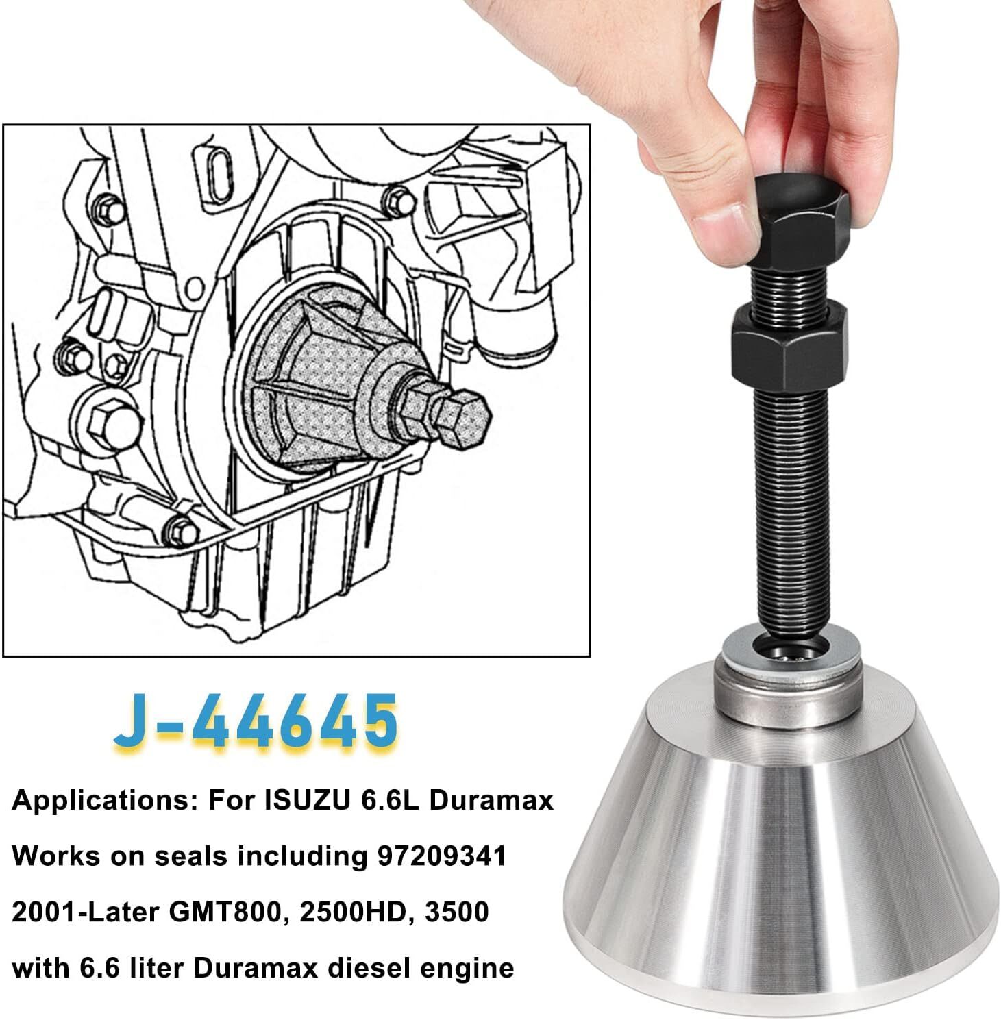 For Isuzu 6.6 L Duramax Front Crankshaft Seal / Wear Sleeve Installer J-44645