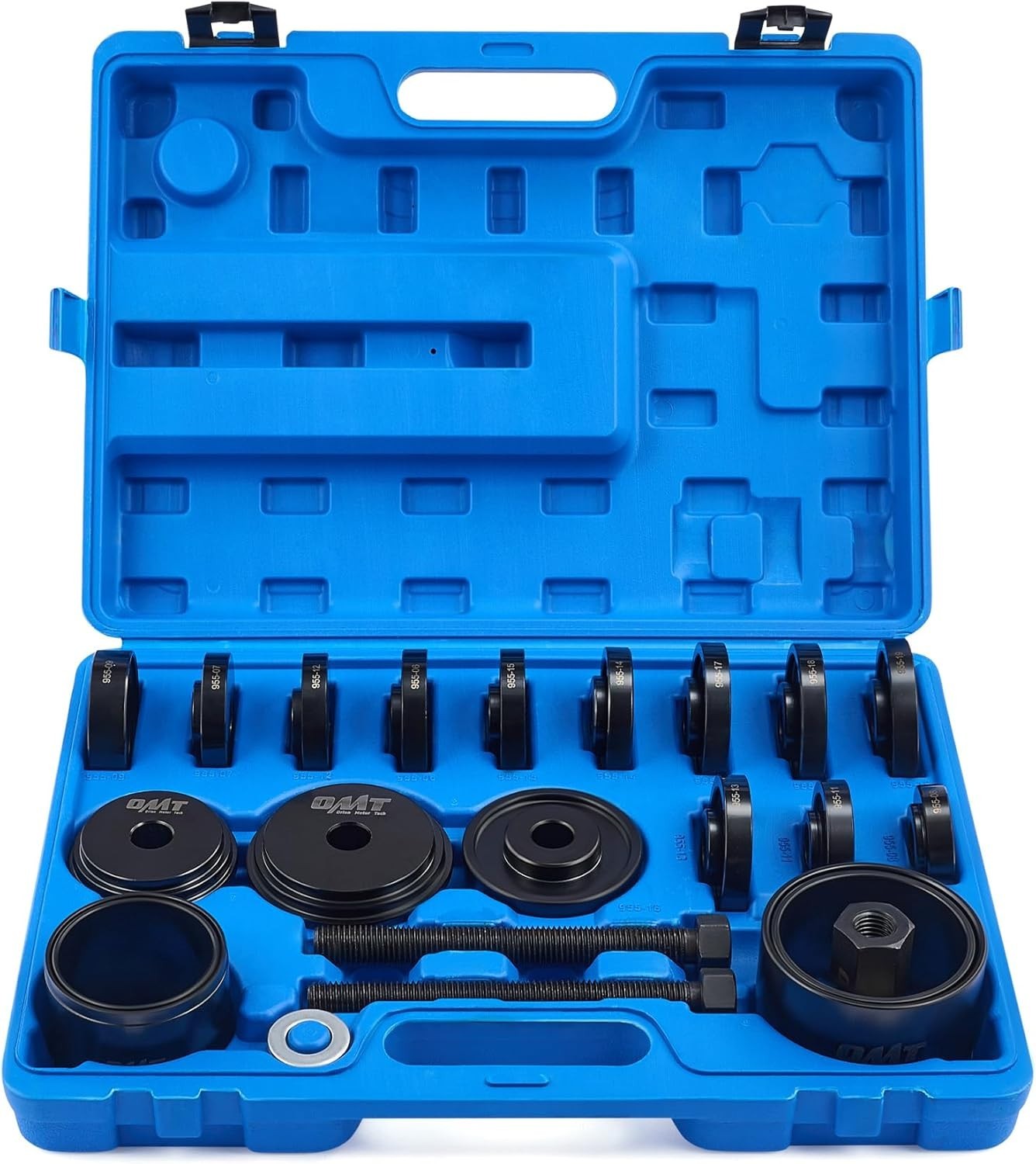 Universal Wheel Bearing Puller Set – 24pc Stainless Steel Tool Kit for Mechanics