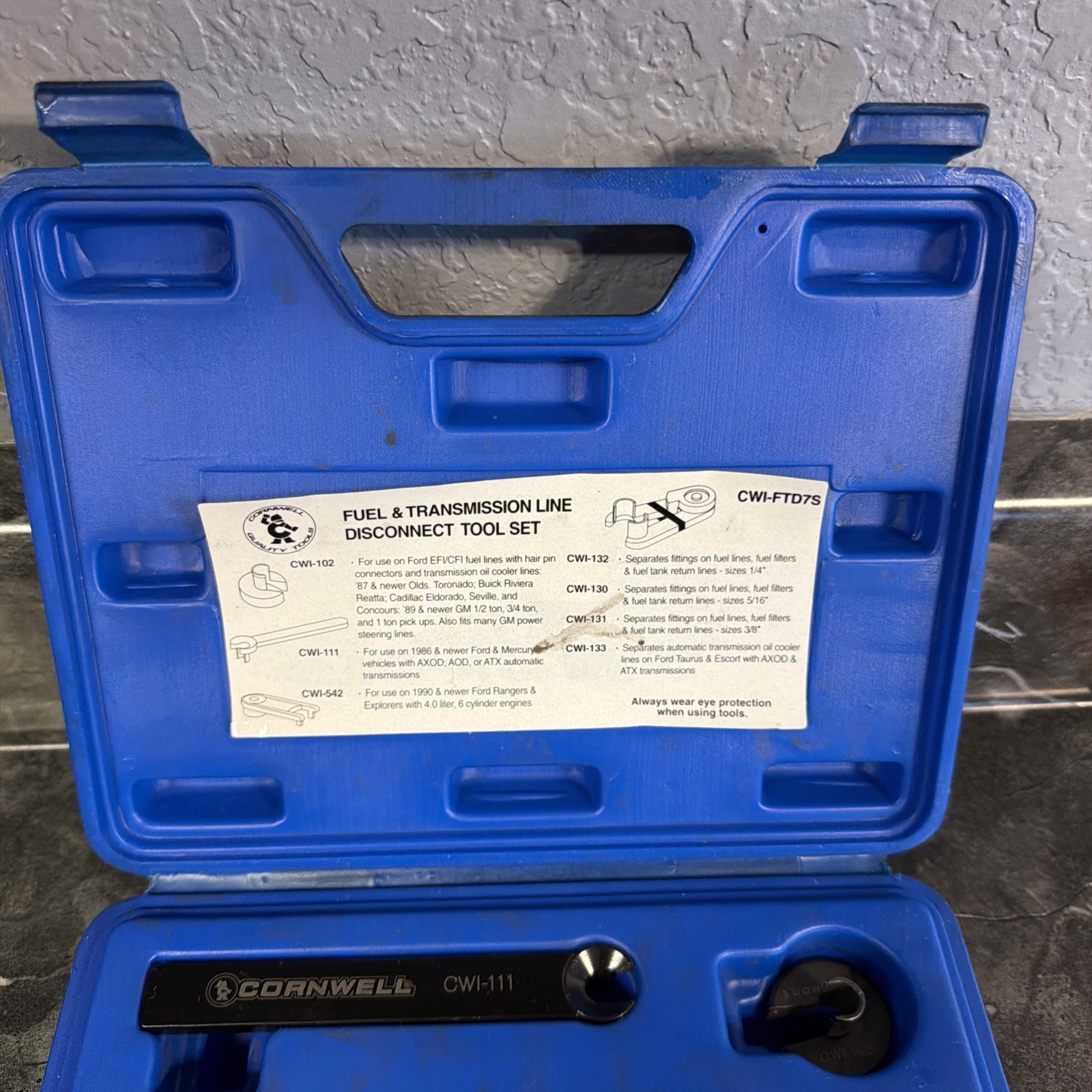 Cornwell Tools CWI-FTD7S Fuel & Transmission Line Disconnect Tool Set