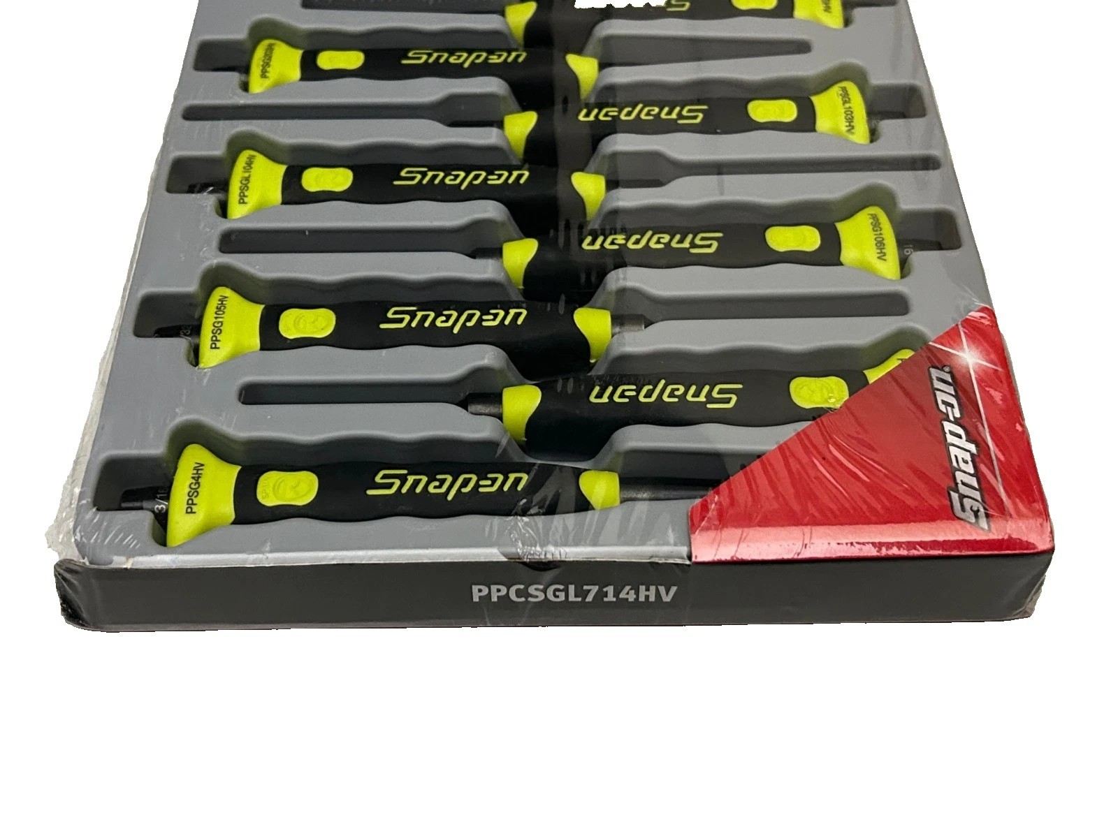New Snap-on™ 14-pc Hi-Viz Yellow Soft Grip Punch & Chisel Set PPCSGL714HV