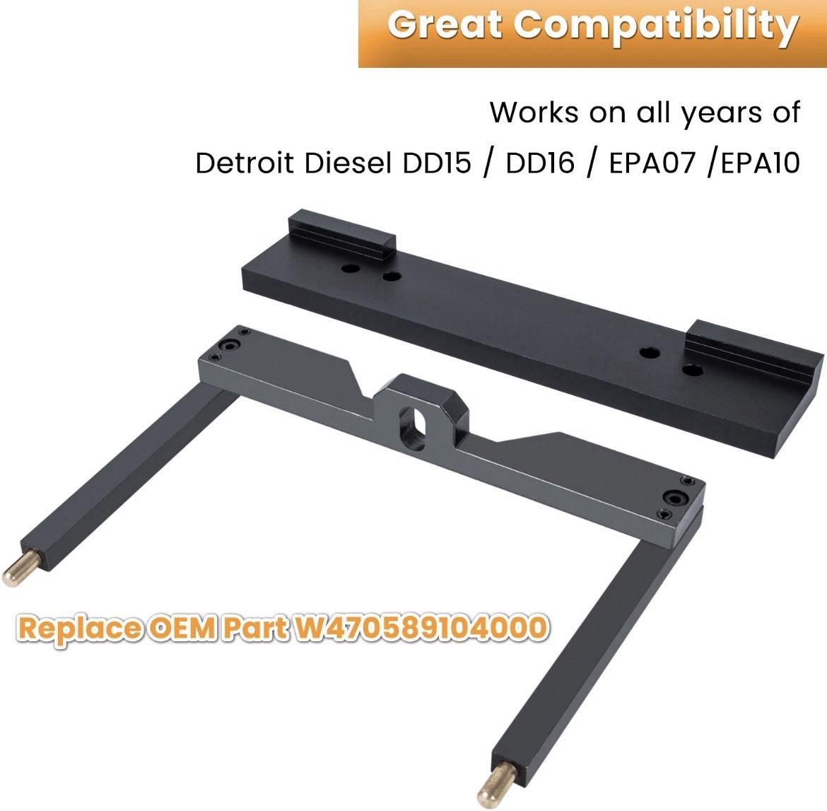 Detroit Diesel DD15 DD16 Camshaft Timing Tool Kit TDC Locating Pin W470589104000