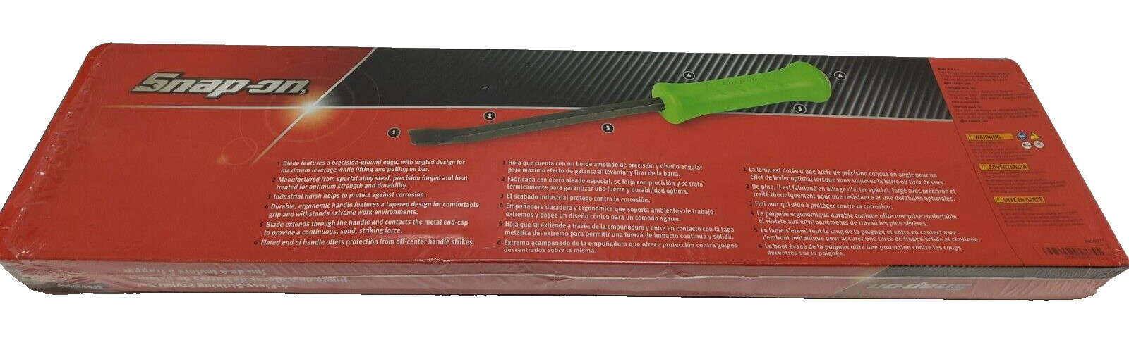 New Snap-on™ Green 8″ 12″ 18″ 24″ Long STRIKing Prybar SET SPBS704AG