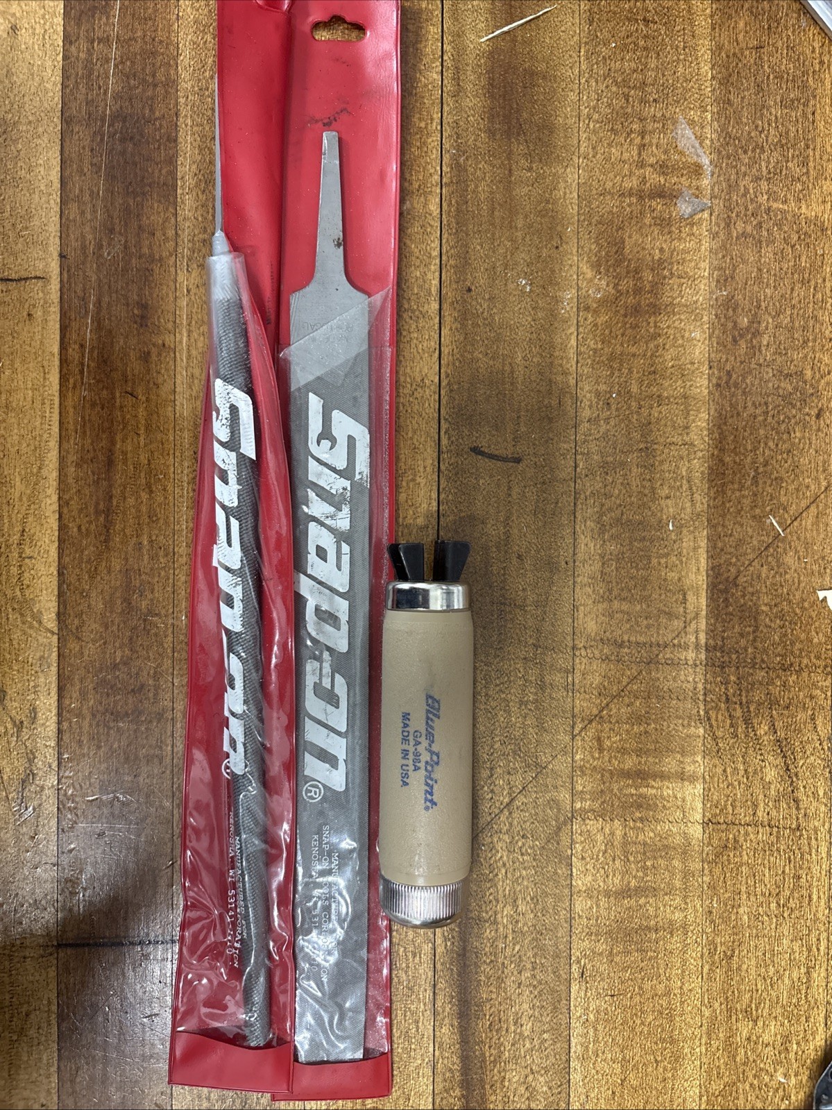 Blue Point GA-98A Handle With Two Snap On Files (round and bastard)
