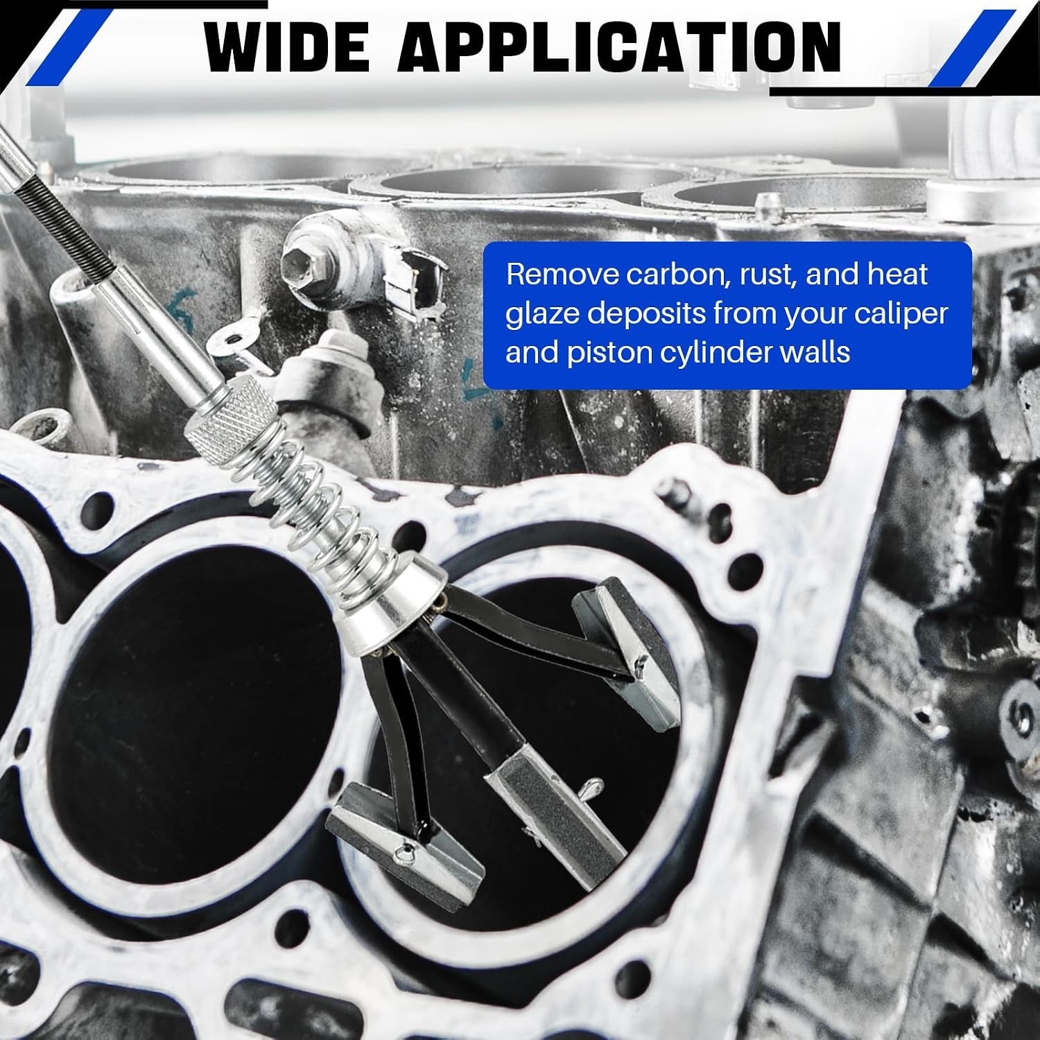 Engine Cylinder Hone with 3 Adjustable Stones | 1-1/4″ to 3-1/2″ Size