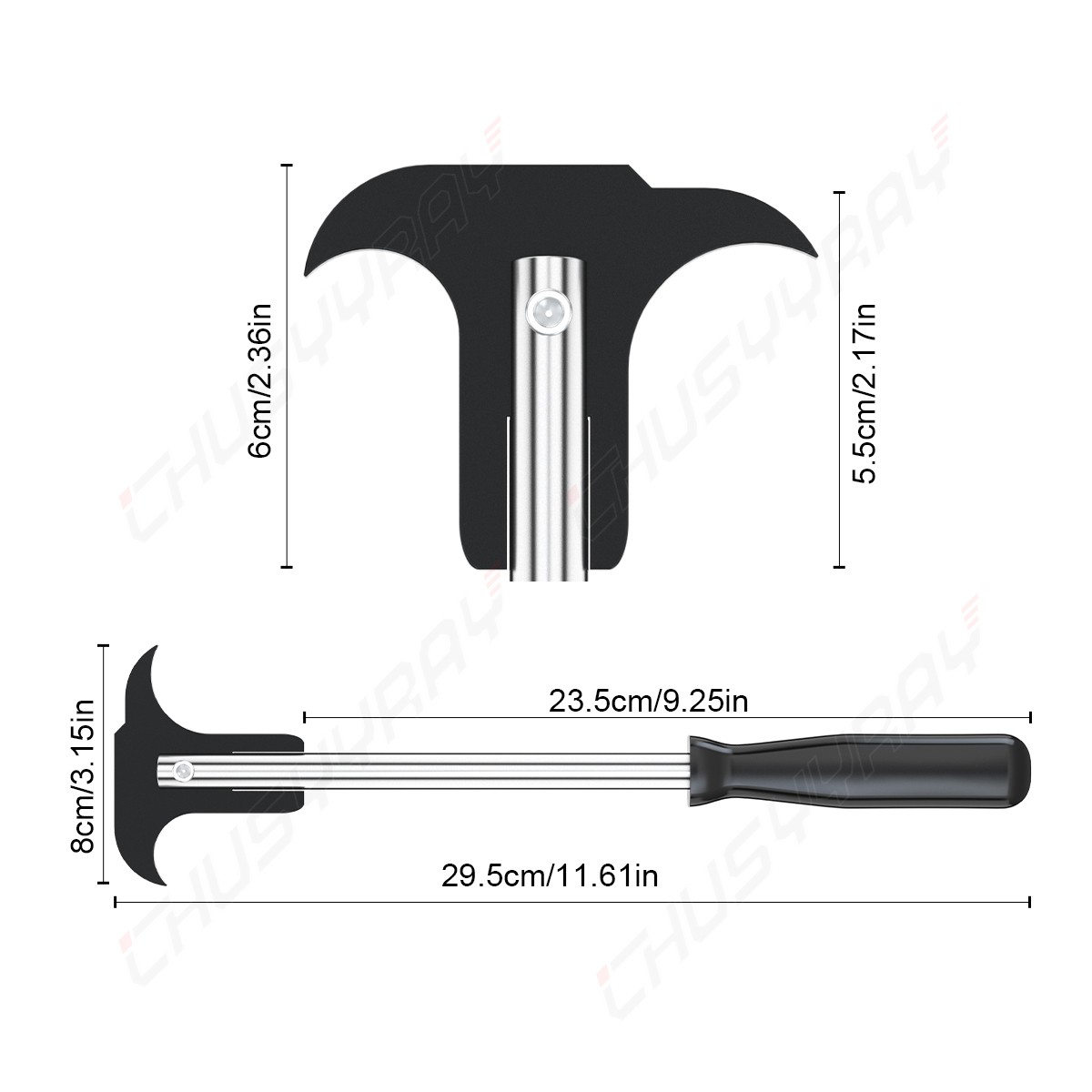 CHUSYYRAY 56750 Seal Puller, Black, Dual Tip, 11.6 inch Handle