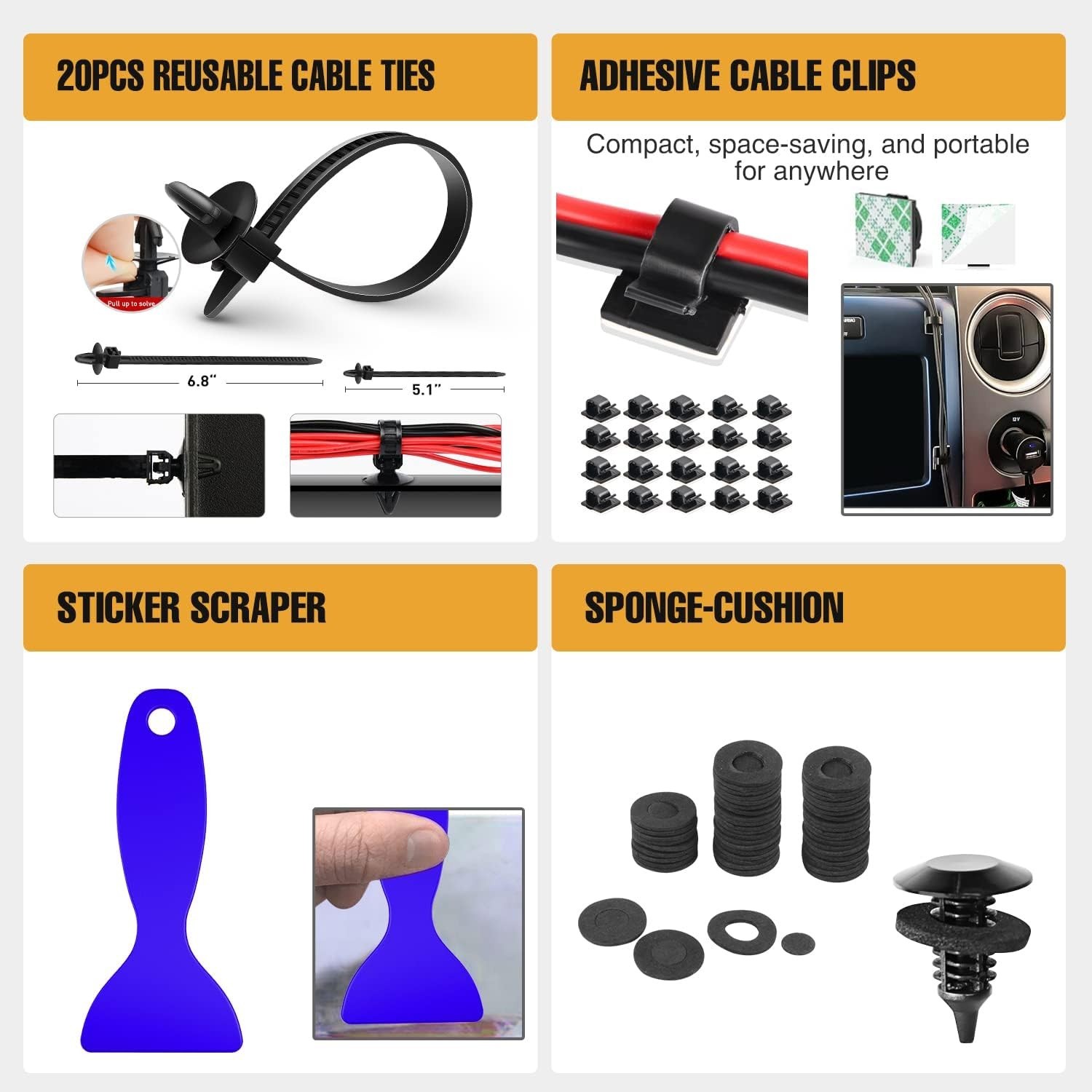 Durable 238-Pcs Nylon Trim Removal Tools – Ideal for Cars, Furniture, and More