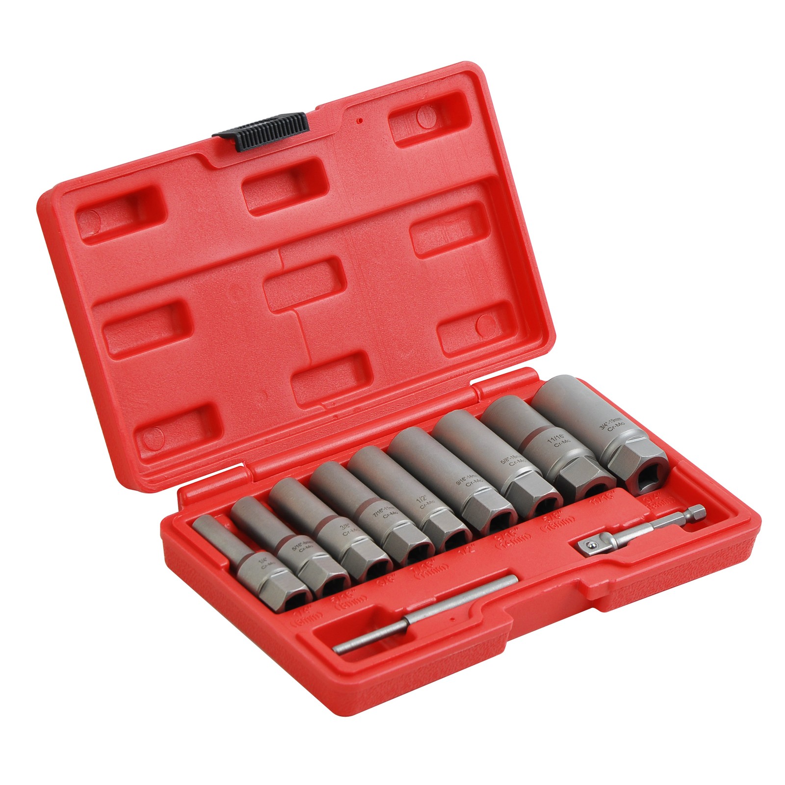 11PCS Spiral Type Bolt Extractor Tool, Broken Lug Nut Bolt Remover Easy-Out Set
