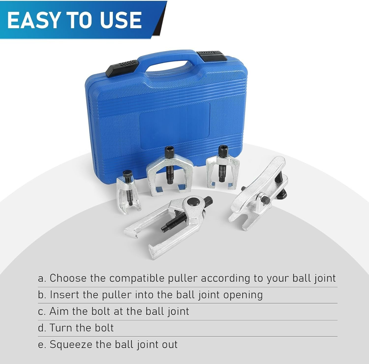 Versatile 5-Piece Front End Service Tool Set – Pitman Arm & Ball Joint Pullers