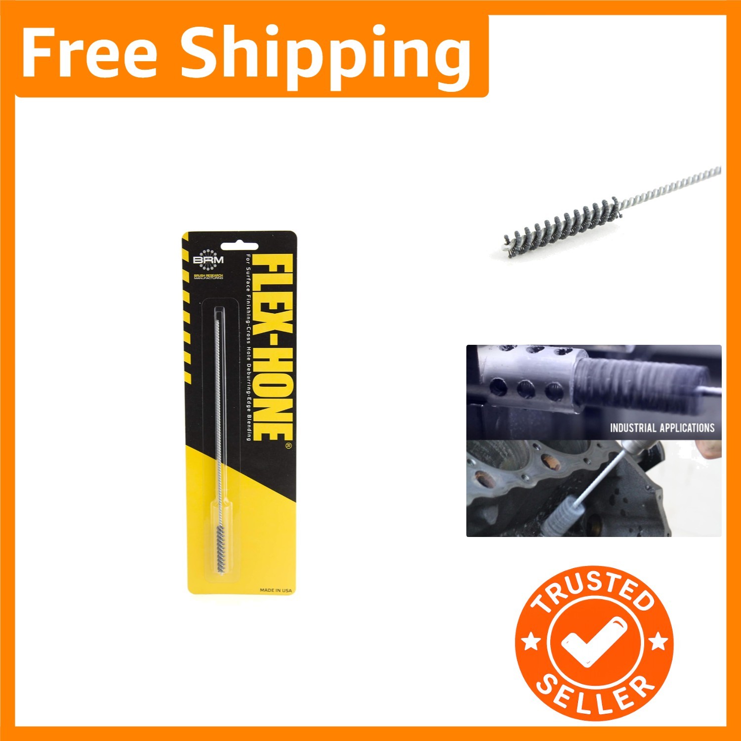 Professional 320 Grit Silicon Carbide Flex-Hone 1/4” for Cylinder Reconditioning