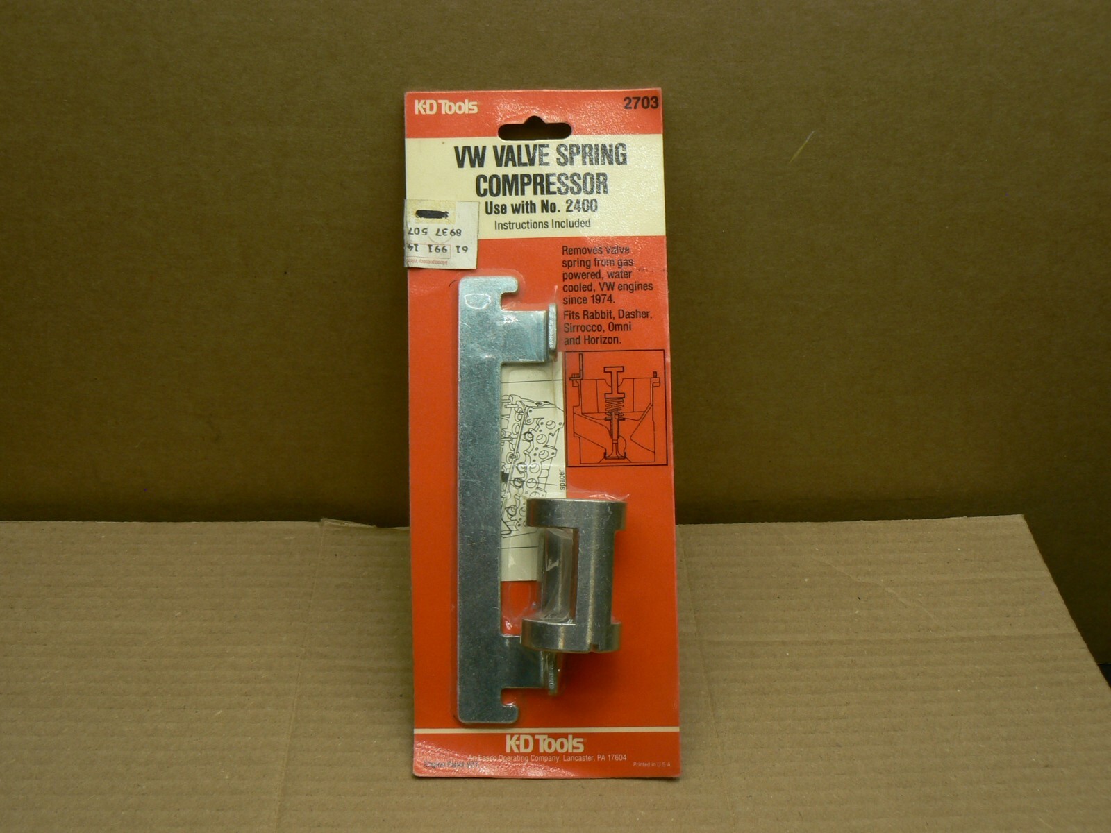 KD Tools 2703 Volkswagen VW Valve Spring Compressor Tool, NOS