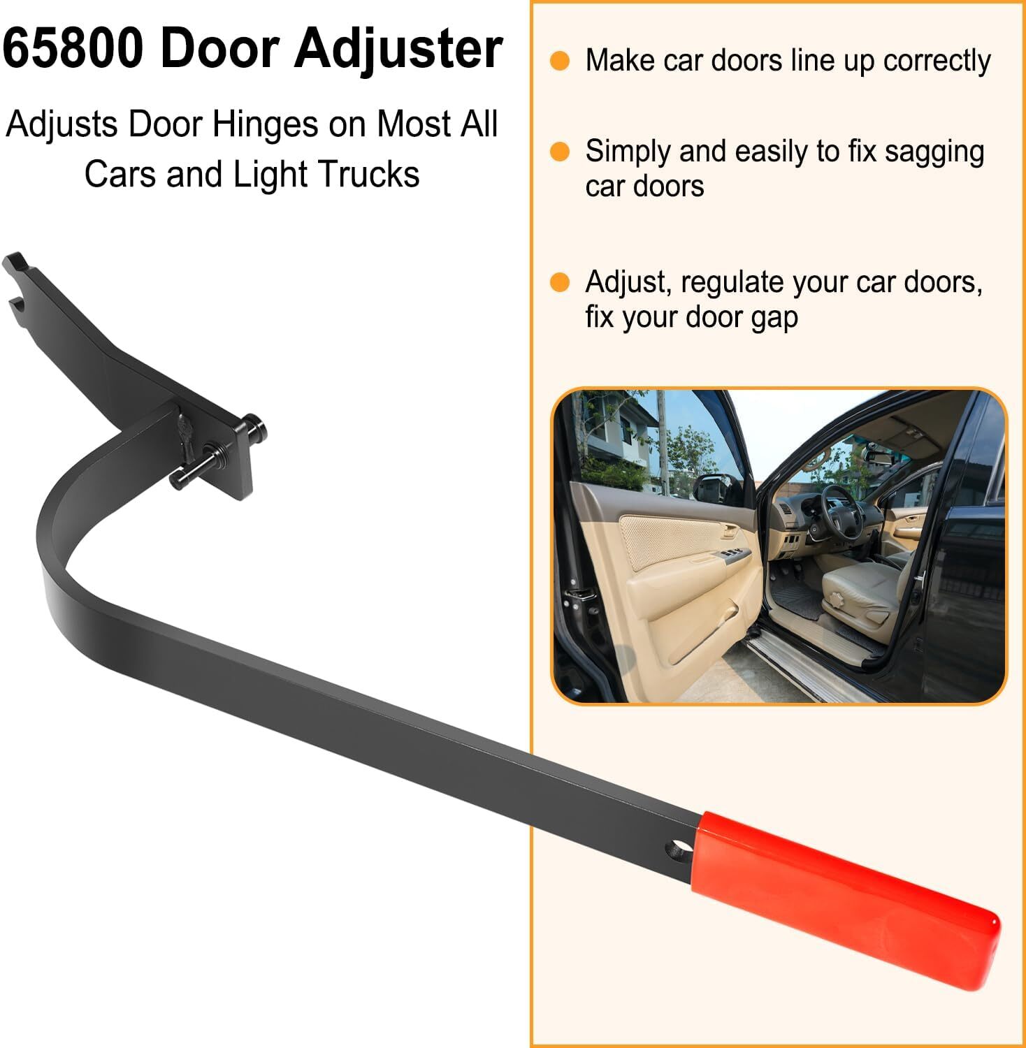 65800 Door Adjuster Alignment Tool Adjust Door Hinge on Most Cars Light Trucks