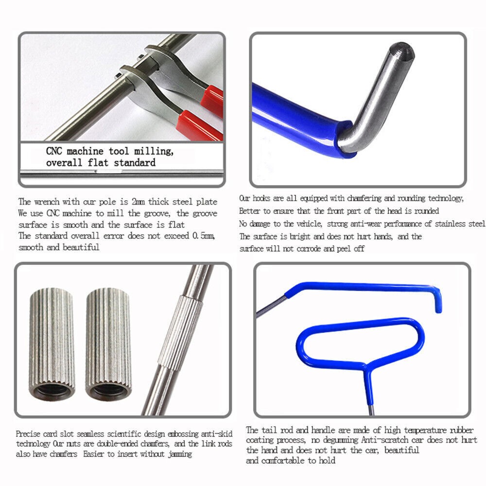22Pcs Emergency Auto Tool Window Door Open Key Lost Lock Out Unlock Tool Kits