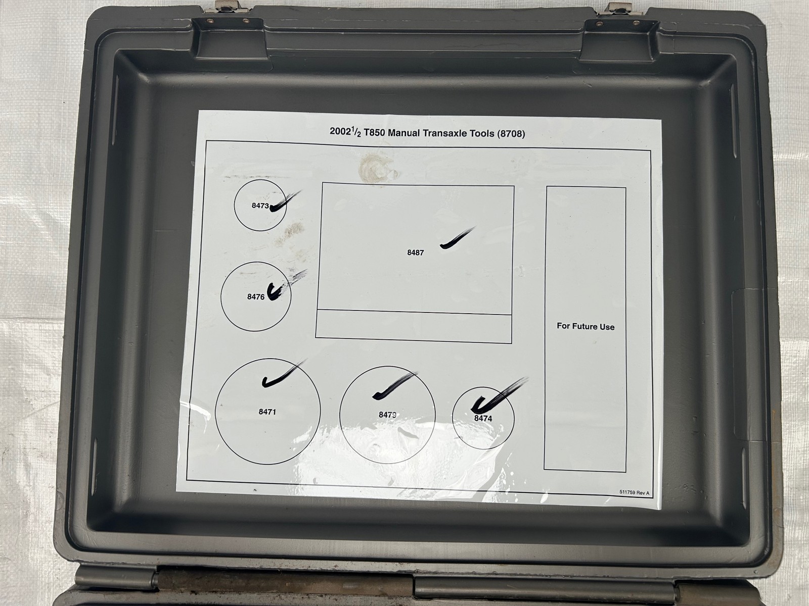 Miller Tools 2002-1/2 T850 Manual Transaxle Tools KIT NO. 8708 2 of 2