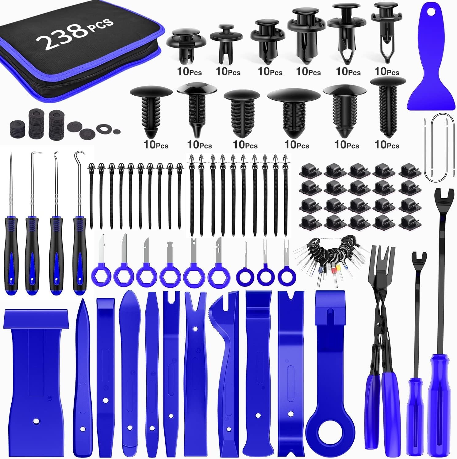 Durable 238-Pcs Nylon Trim Removal Tools – Ideal for Cars, Furniture, and More