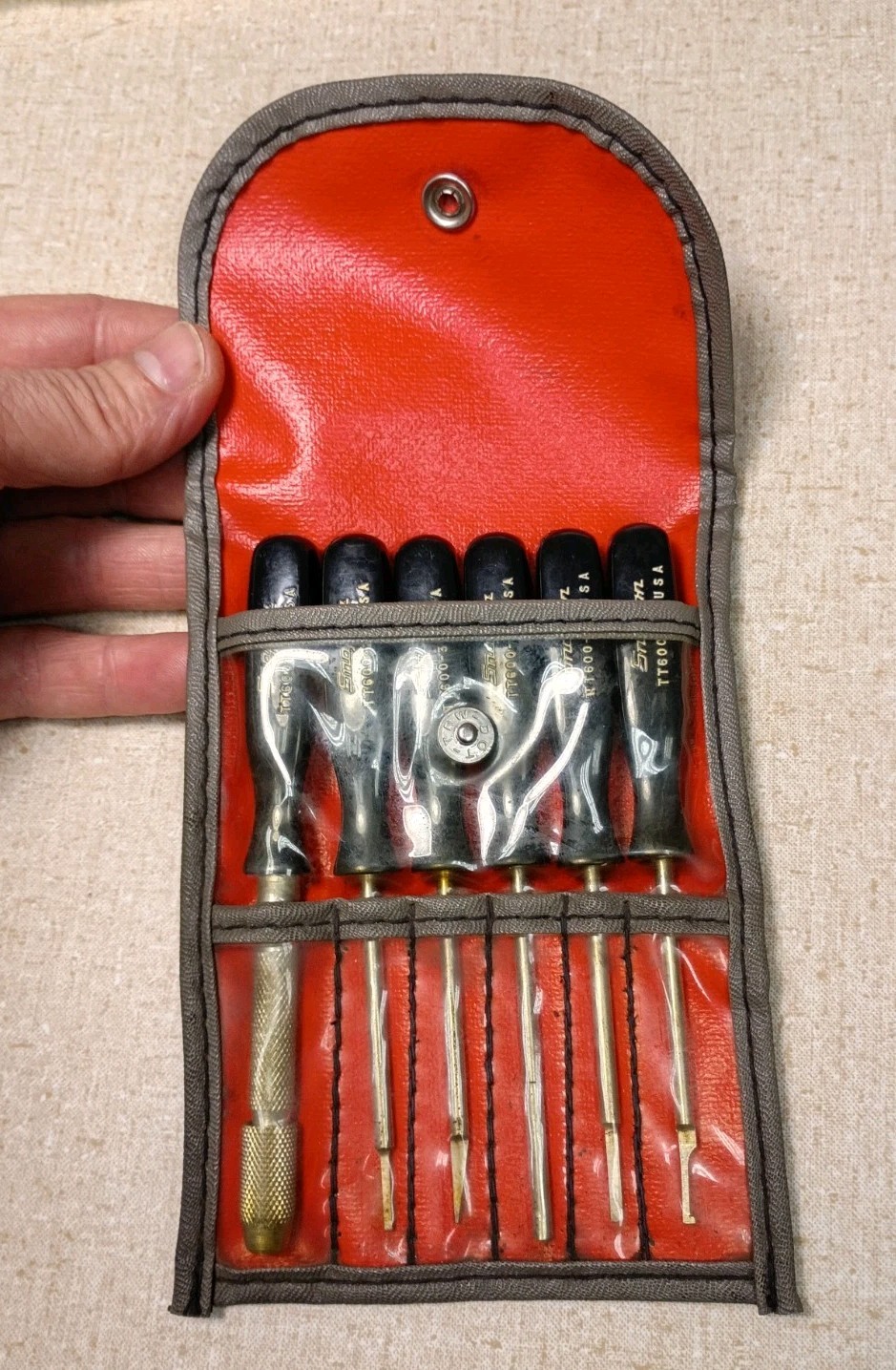Snap On Tools USA 6pc Terminal Tool Set Kit TT600 2 3 4 5 6 & 7 Black Hard Grip