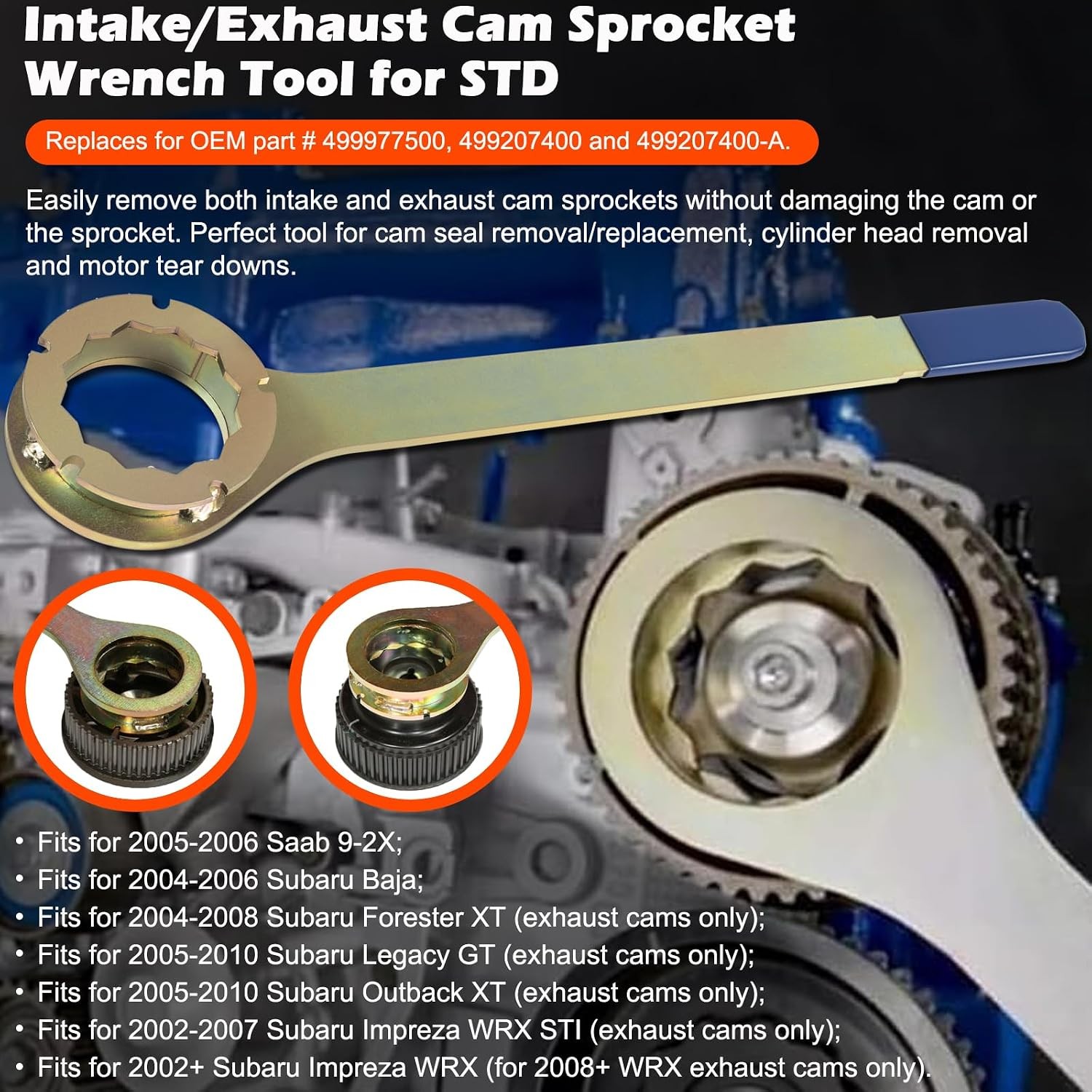 Crank Pulley Tool Cam Gear Lock Camlock Tool Intake/Exhaust Cam Sprocket Wrench
