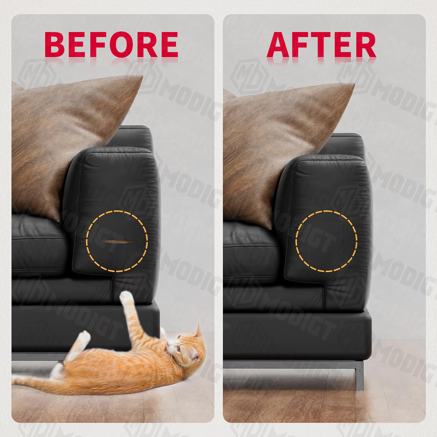 Self Adhesive Vinyl Faux Leather Fabric Repair Patch Kit for Car seat Sofa Couch