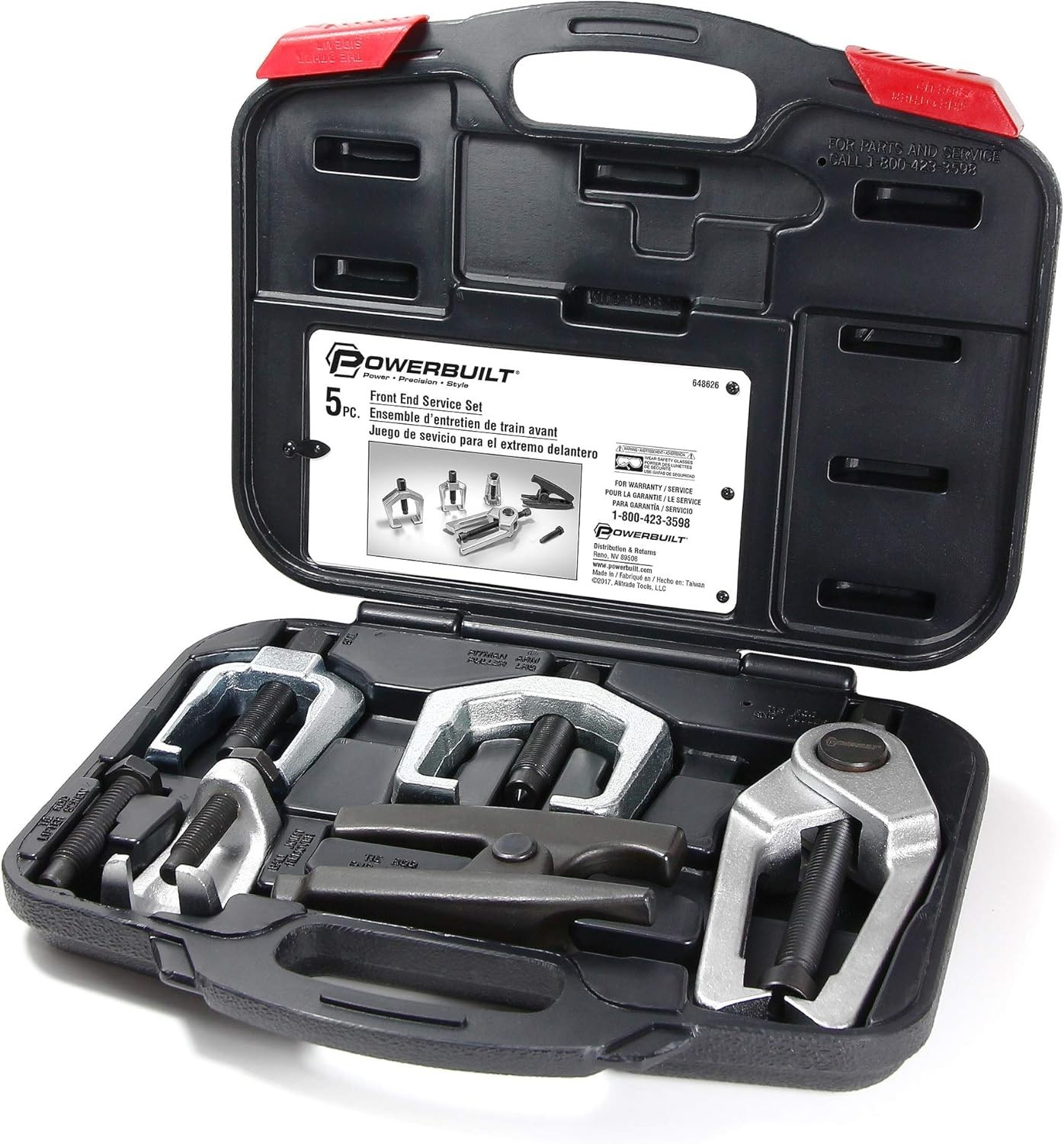 Heavy-Duty Black Front End Service Kit – 6 Tools for Vehicle Maintenance