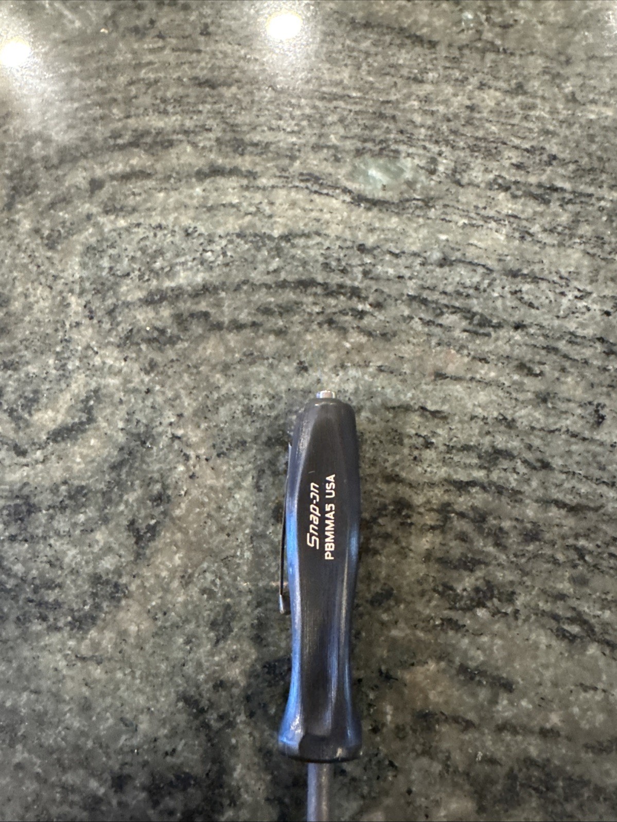 snap on pbmma5 5” 90dg tip mini pocket prybar black with magnetic silver top