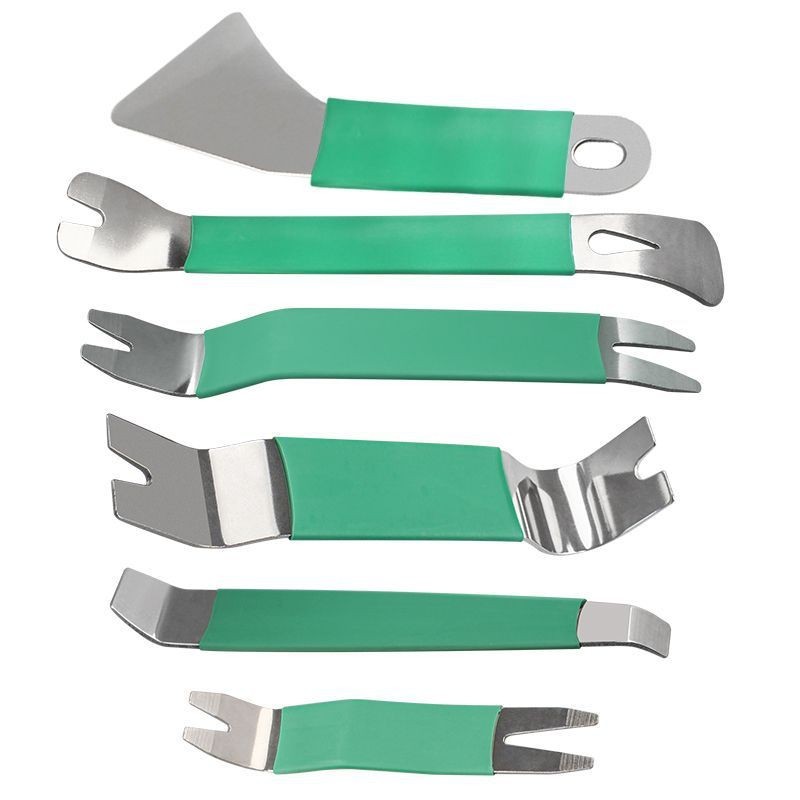Stainless Steel Car Trim Removal Tools 6PCS for Door Panel Audio Console Repair