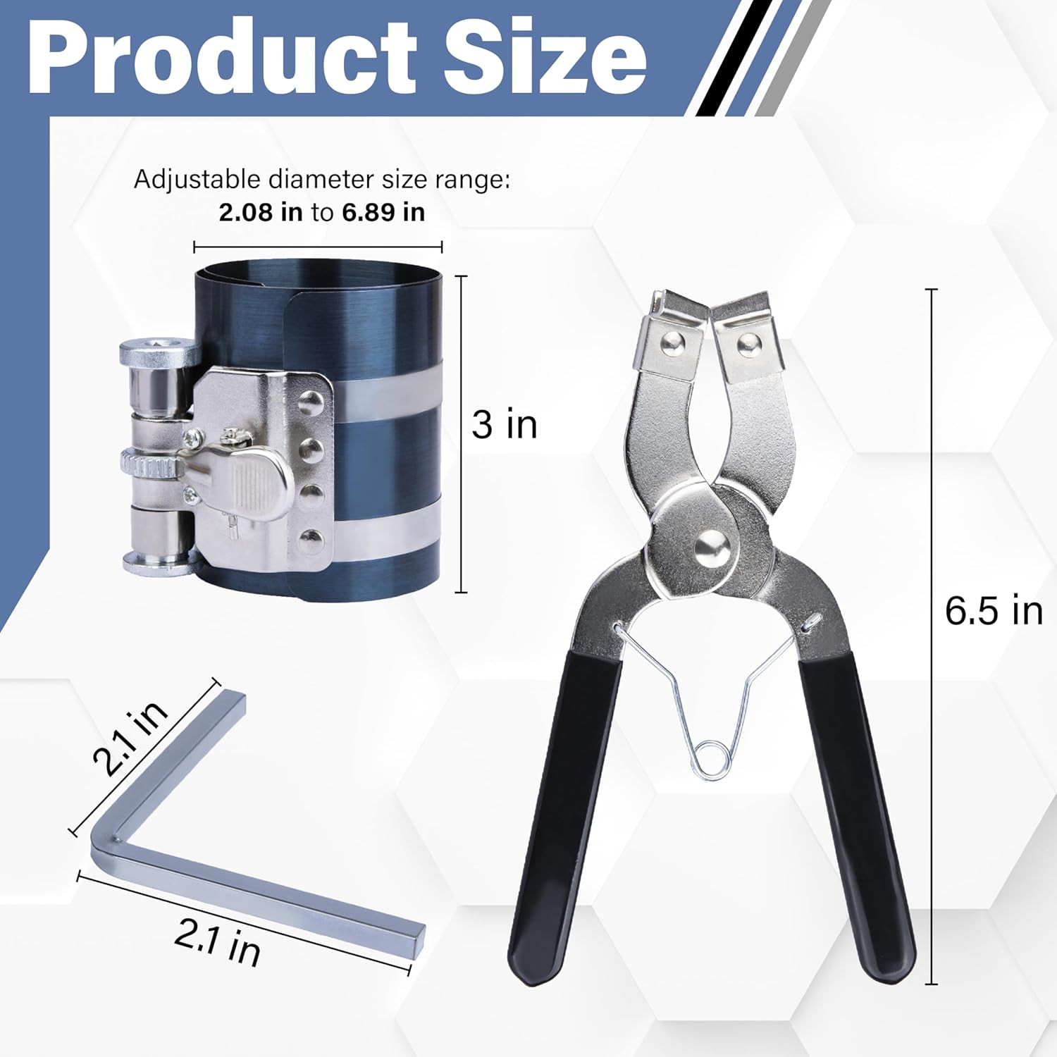 Piston Ring Compressor Installer Removal Tool for Car Engine with Piston Inst…