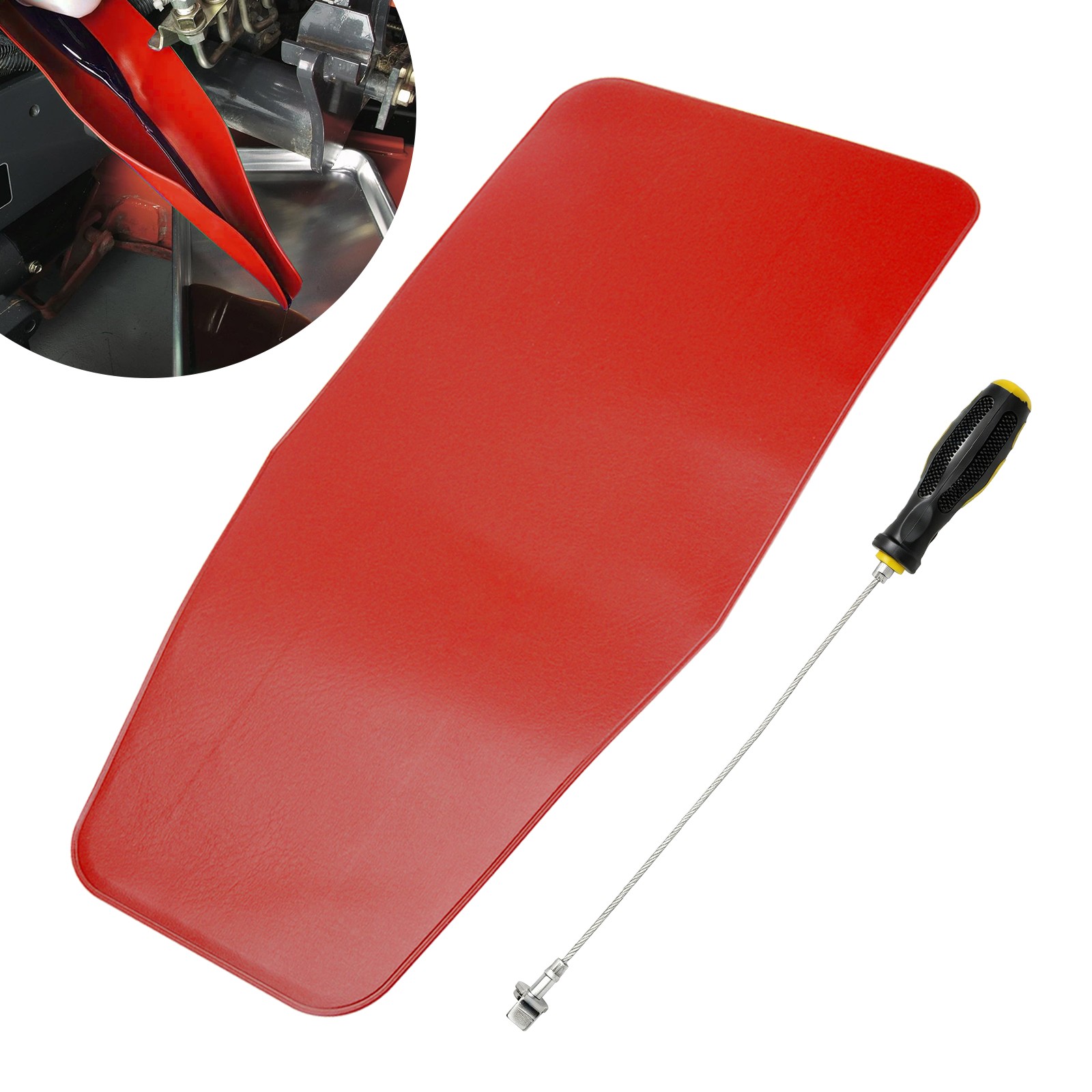 Reusable Magnetic Oil Drain Plug Remover Tool & Flexible Funnel Change Universal