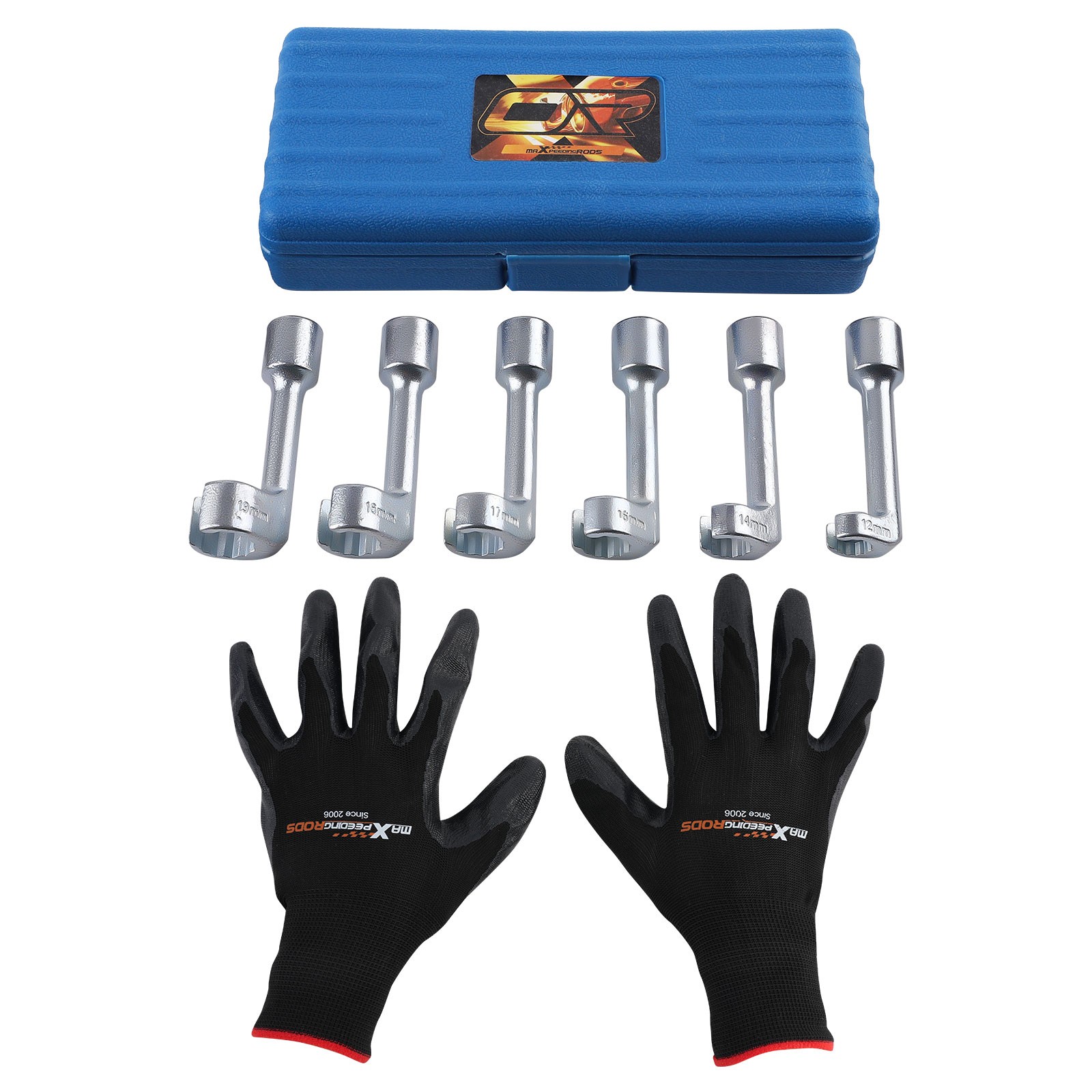Automotive Injector Line Socket Set for BMW Audi 12-19mm 1/2″ Drive 100mm 6pc