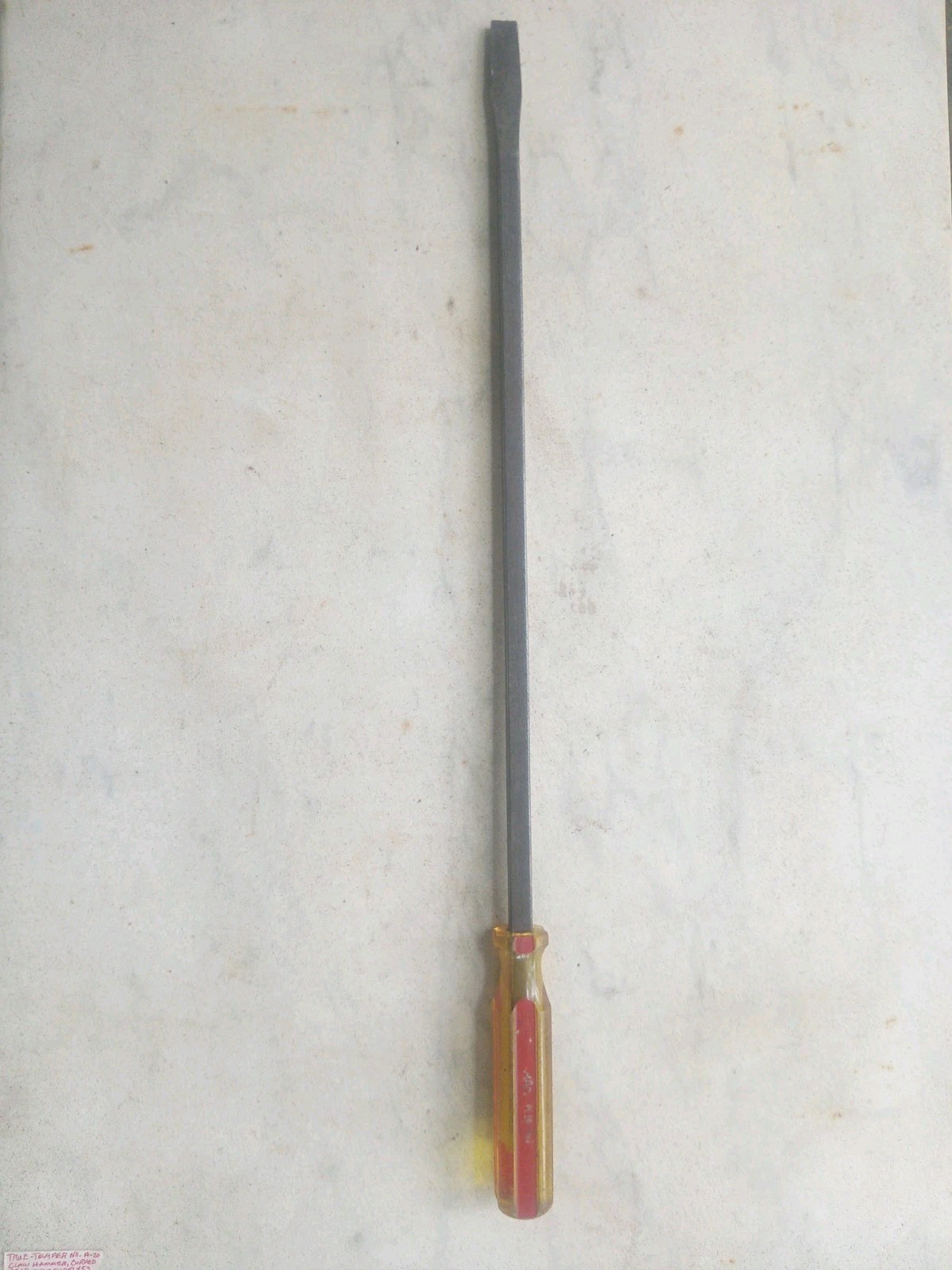 Vintage Mac Tools PB18 red and yellow handle pry bar 23″ long
