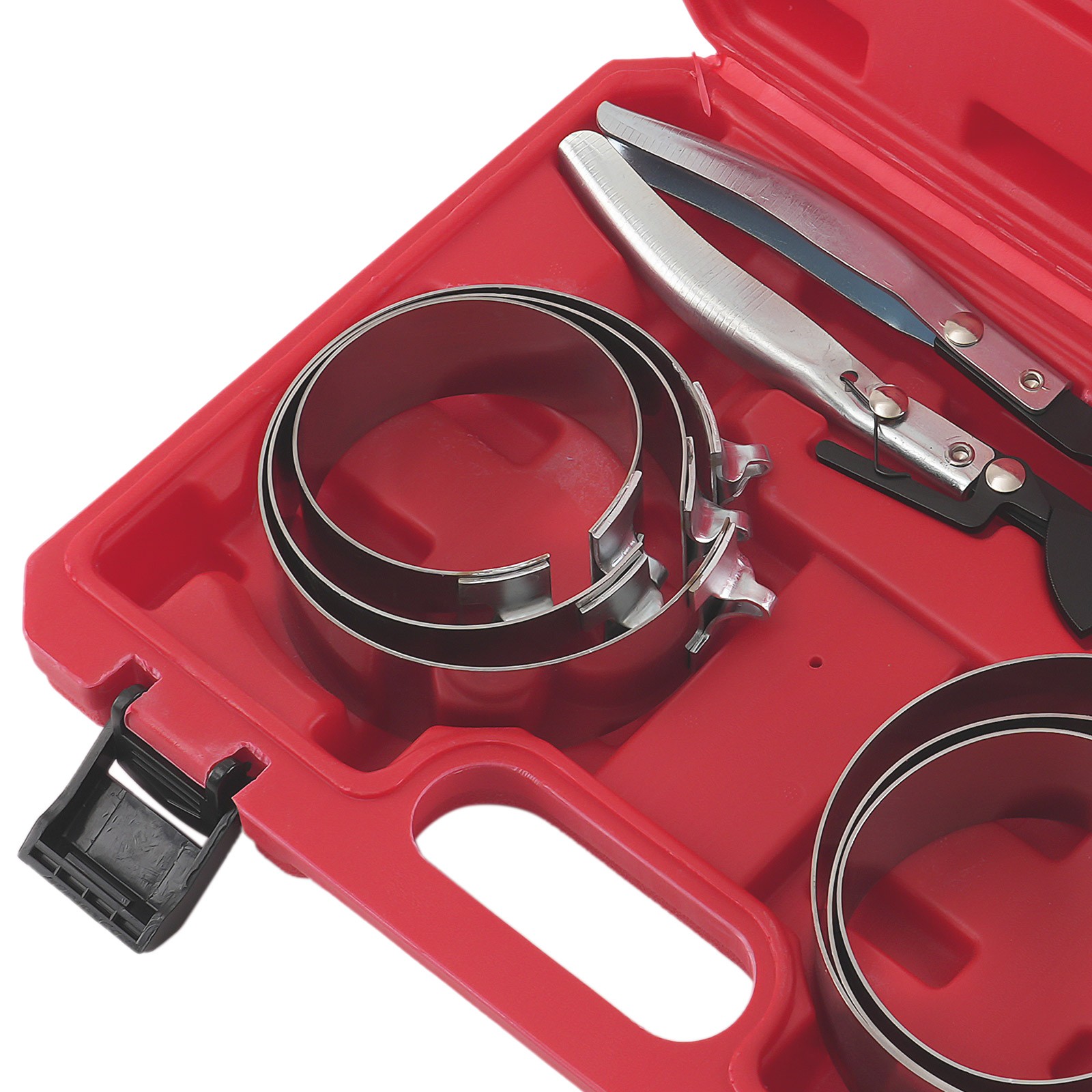 Auto Piston Ring Compressor 73-111mm for Car Engine Rebuild 7PC Tool Kit
