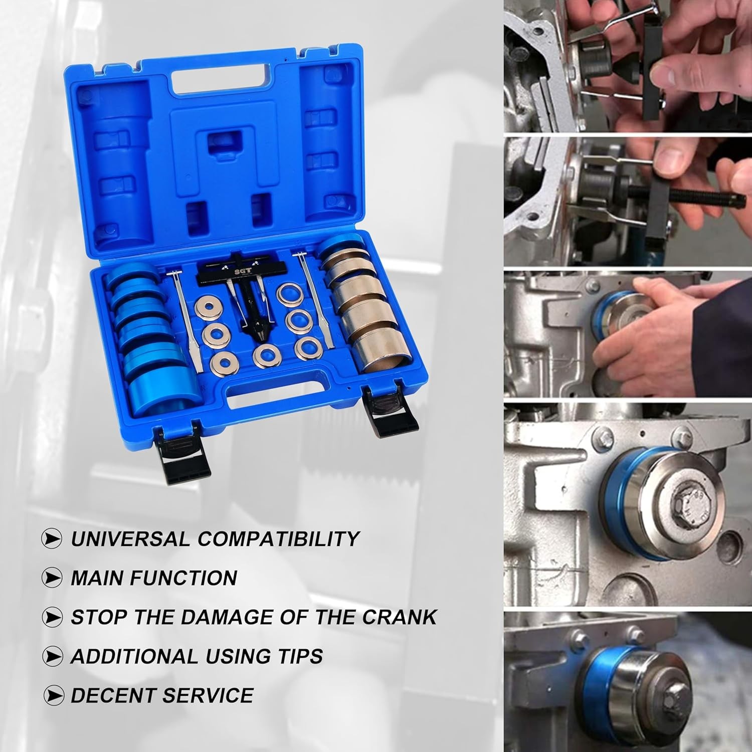 22PCS Crankshaft Camshaft Seal Installer Remover Tool Kit for Engine Repair