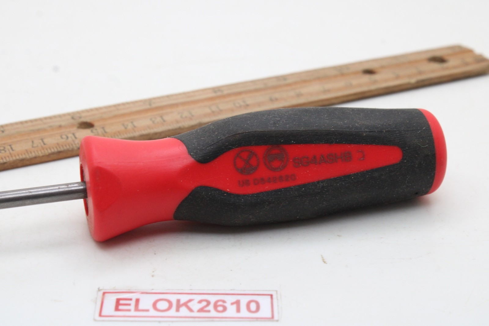 Snap-on SG4ASHB 8″ RED Soft Grip Large Red/Black Handle Heavy-Duty Hook Pick USA