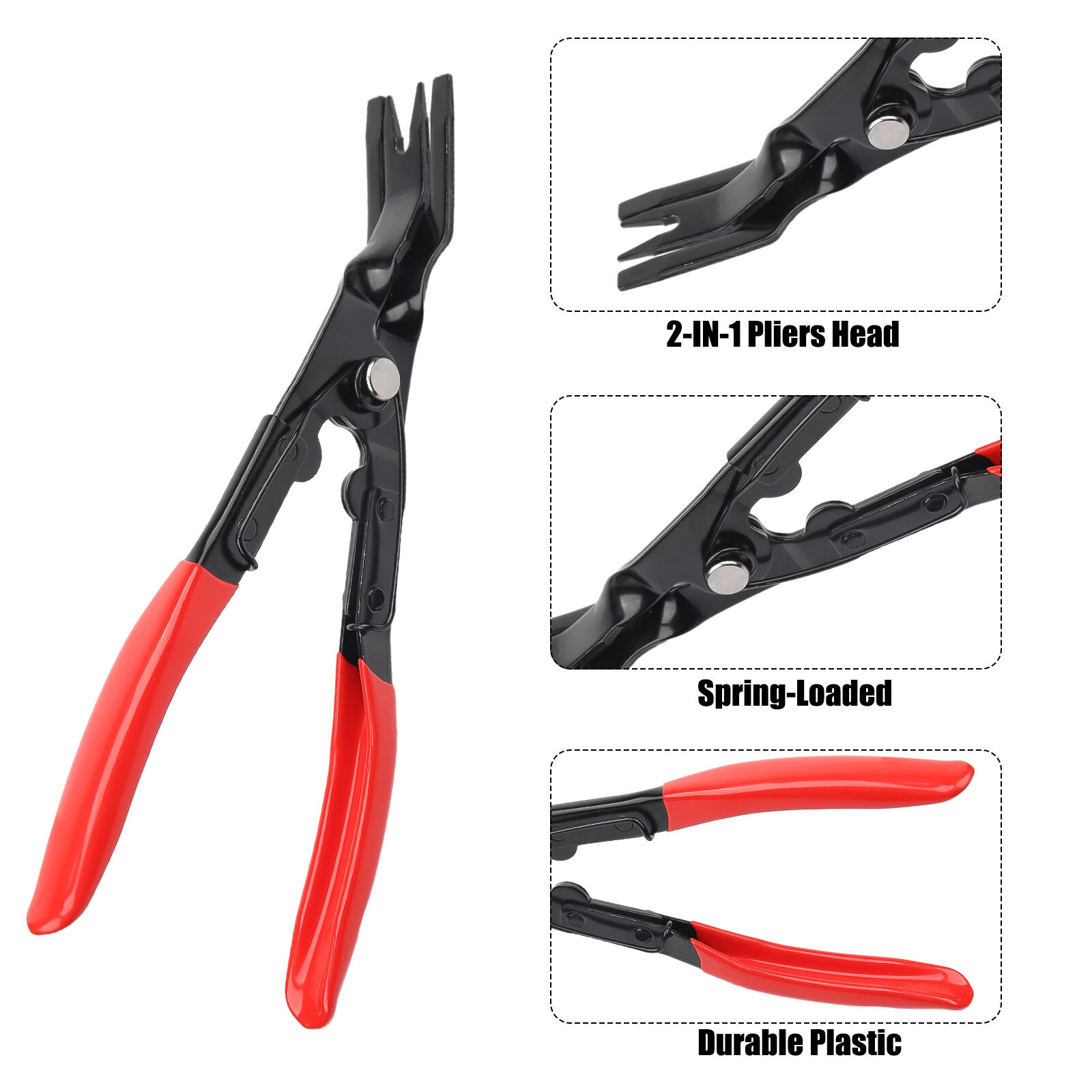 3PCS Auto Trim Clip Remover Tool Removal Pliers Fastener Door Panel Retainer US