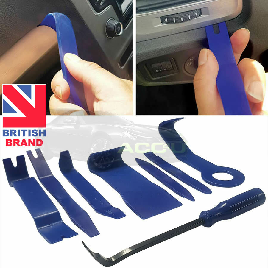 8Pcs Car Interior Audio Plastic Dash Door Panel Trim Removal Pry Tool Kit L34+CP