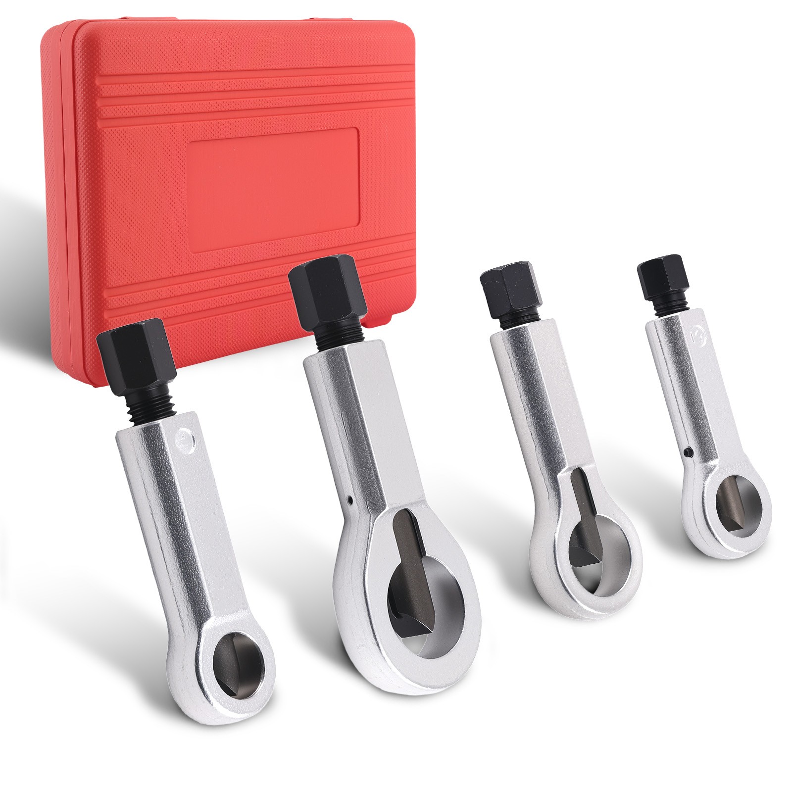 4PCS Nut Splitter Heavy Duty Nut Splitter Tool Kit Manual Nut Extractor 9-27mm