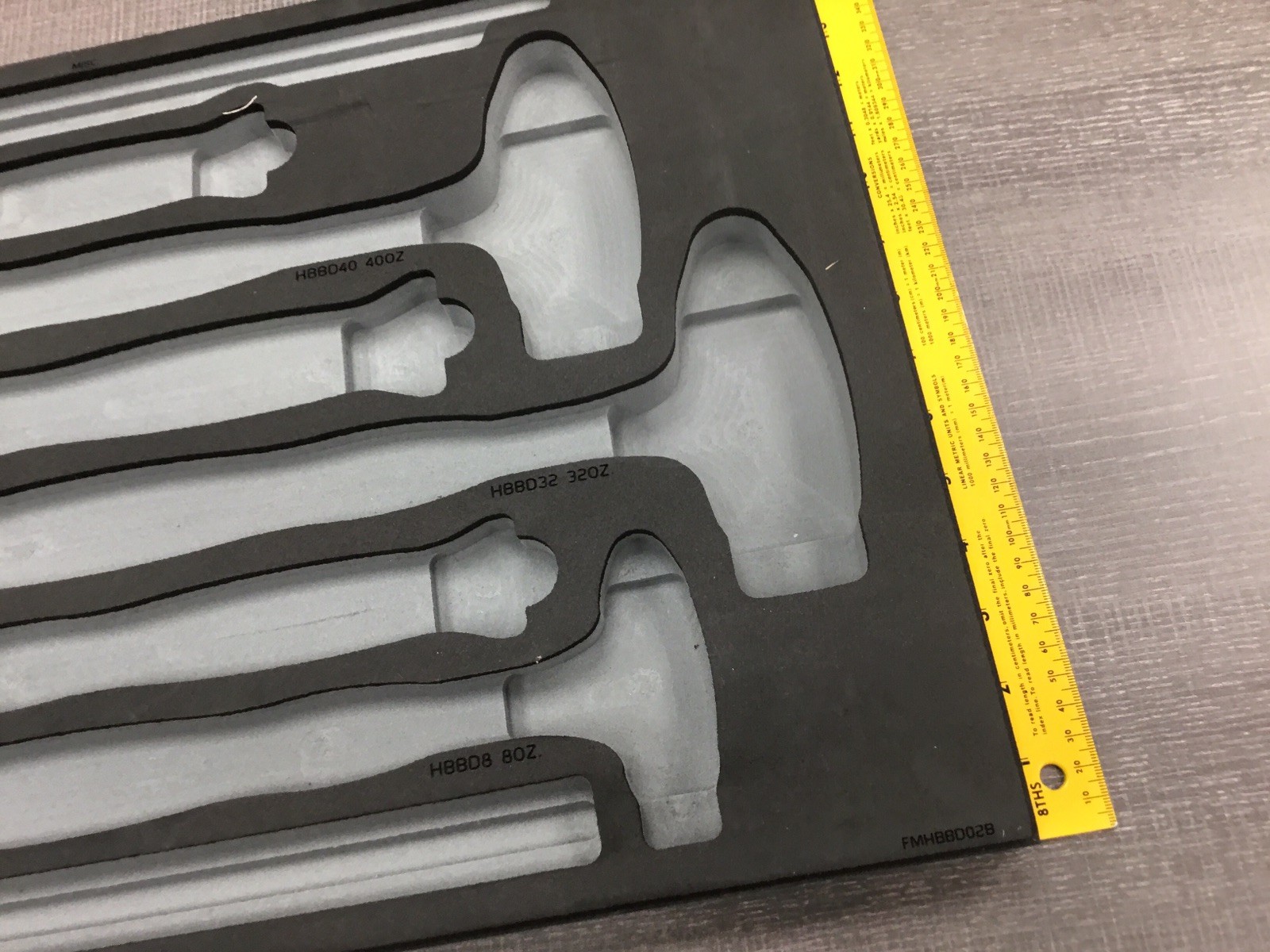 Snap-On Gray Grey Hammer Foam Insert TRAY ONLY – NO TOOLS FMHBBD002B