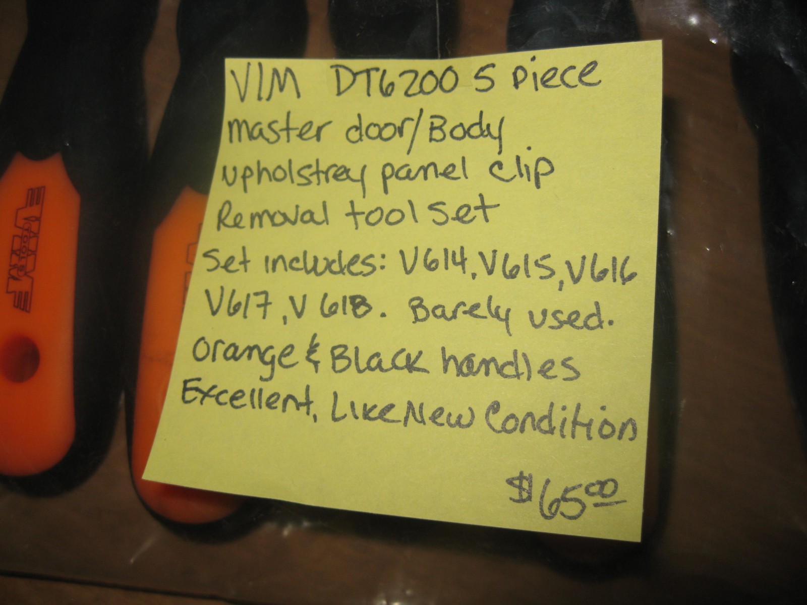VIM DT6200 5 Piece Door Body Upholstery Panel Clip Removal Tool Set *XLNT*
