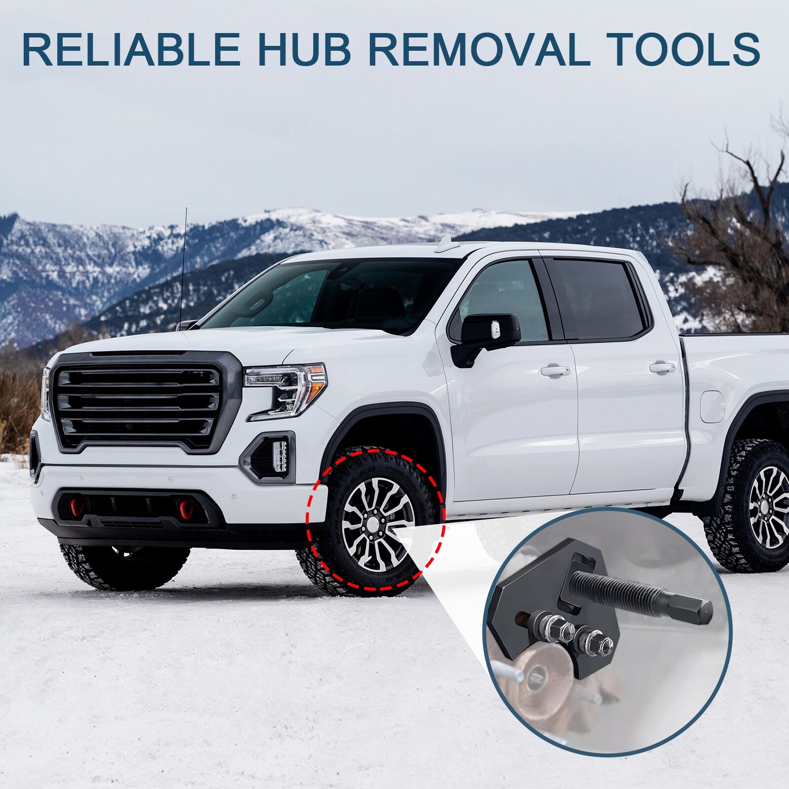 Hub Remover Fits on most 5, 6 and 8 lug hub assemblies found on cars and trucks