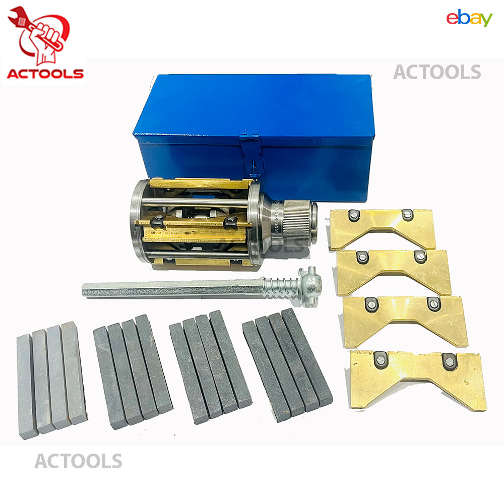 Cylinder Engine Hone Kit 3 1/2″ To 6 1/2″ Honing Machine + 4 Set Of Stones USA