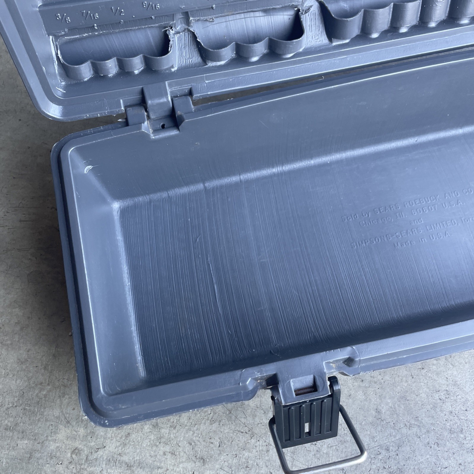 Vintage Craftsman USA 20″ Permanex Truck Box w/ Built in Socket Holders