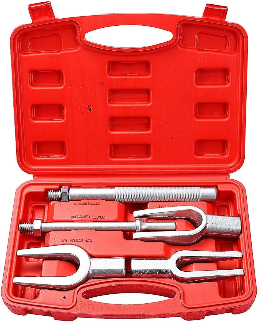 5Pcs Tie Rod Ball Joint Pitman Arm Removal Tool Kit Case Automotive Hand Tool