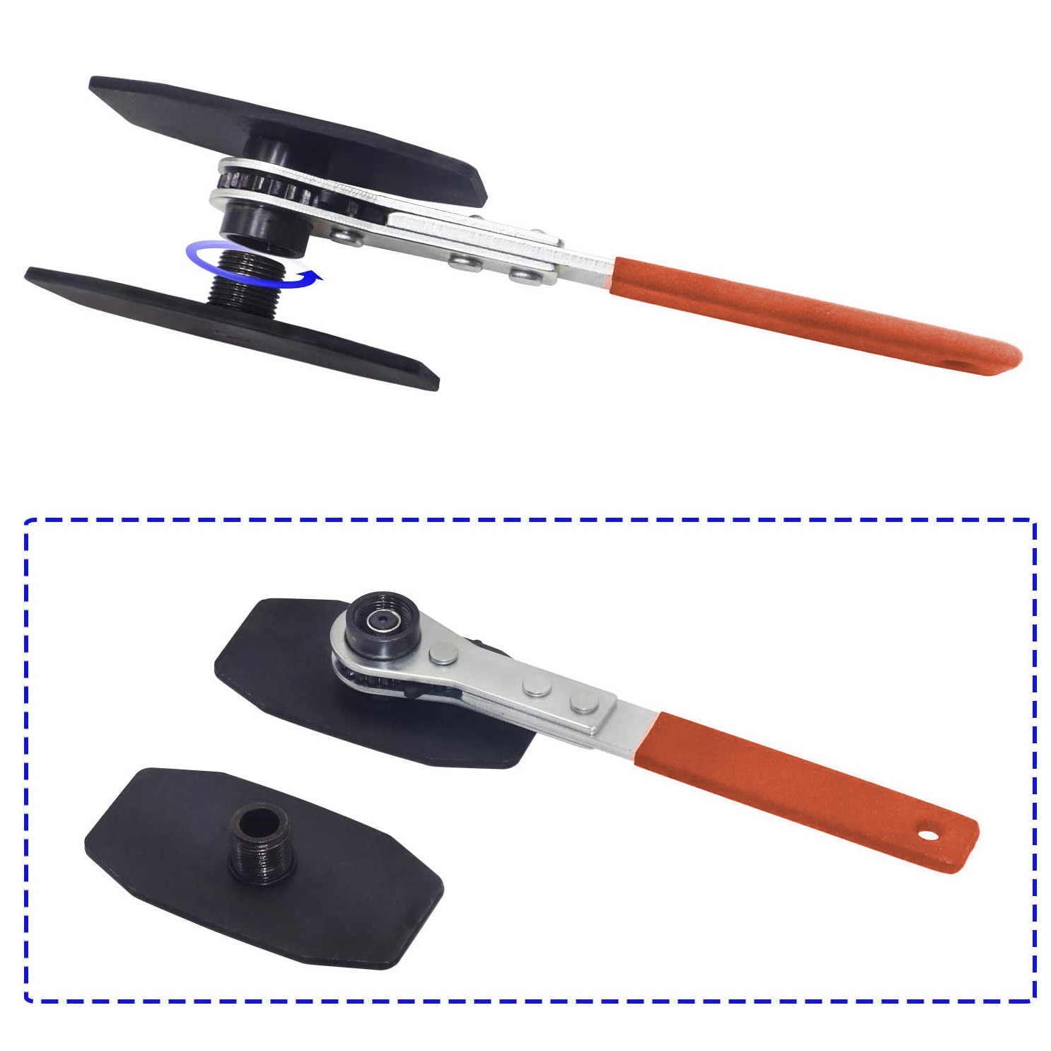 Car Disc Brake Pad Ratchet Rewind Spreader Piston Retracting Caliper Press Tool