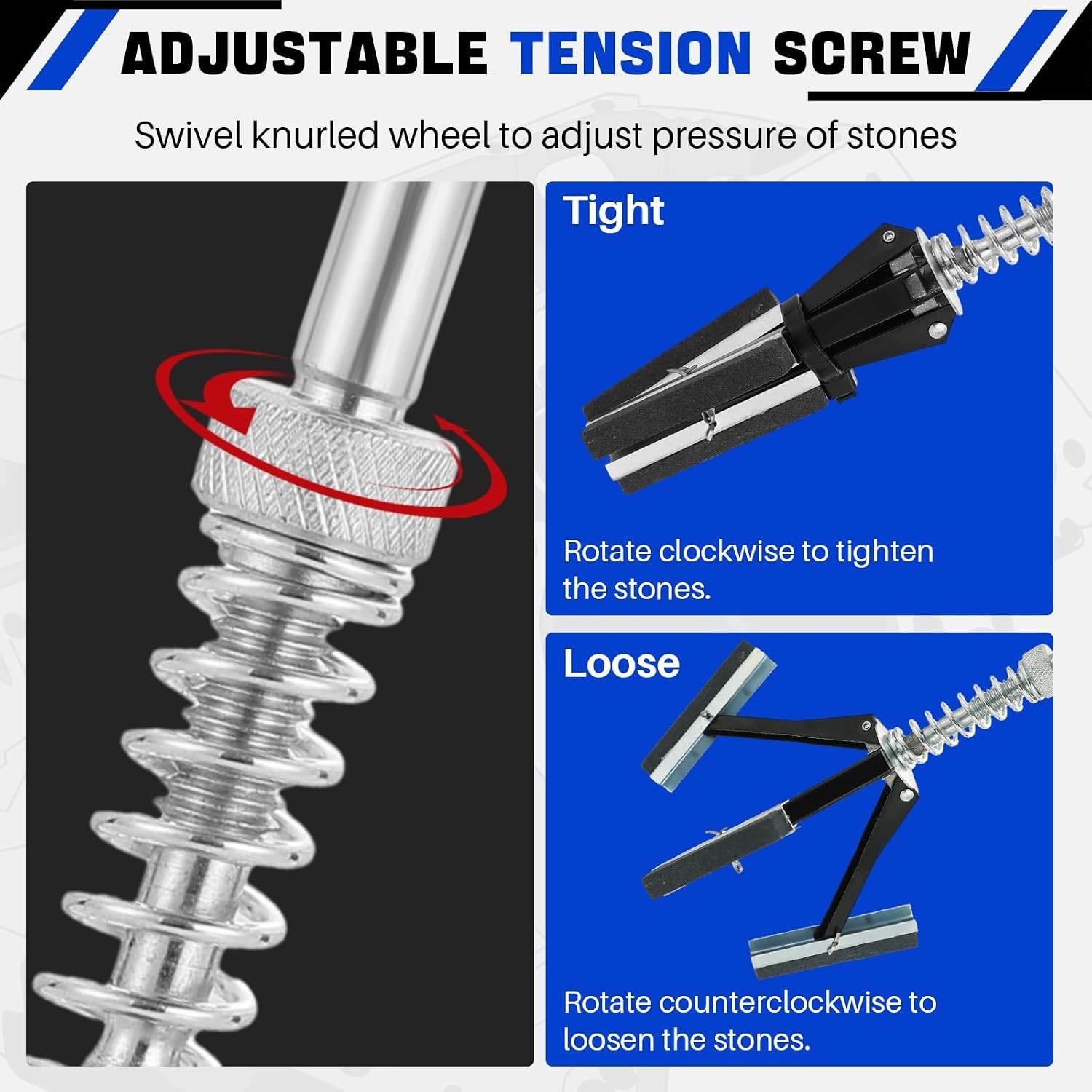 Engine Cylinder Hone with 3 Adjustable Stones | 1-1/4″ to 3-1/2″ Size