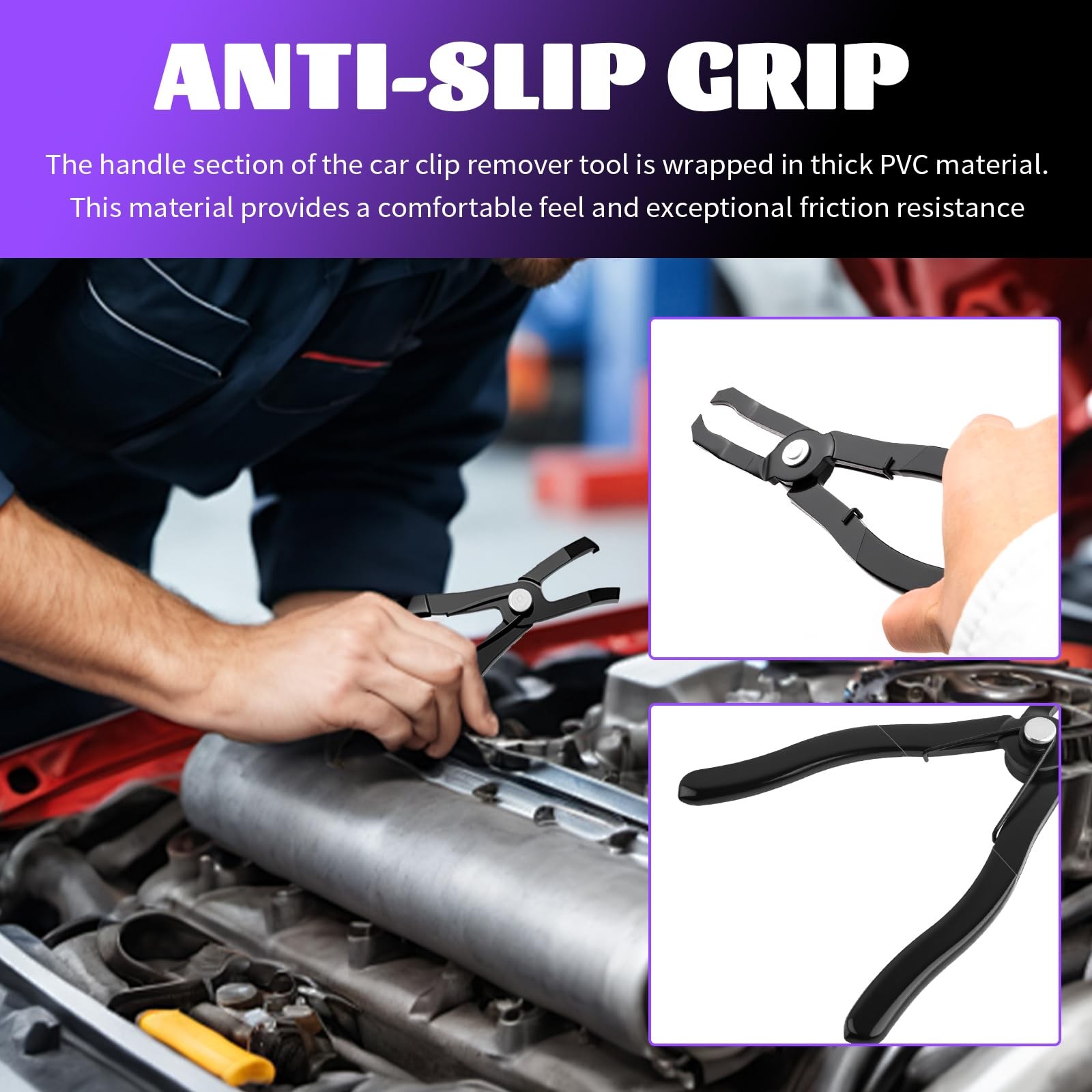 Car Push Pin Removal Tool Set 2PCS Angled Pliers for Trim & Bumper Clips
