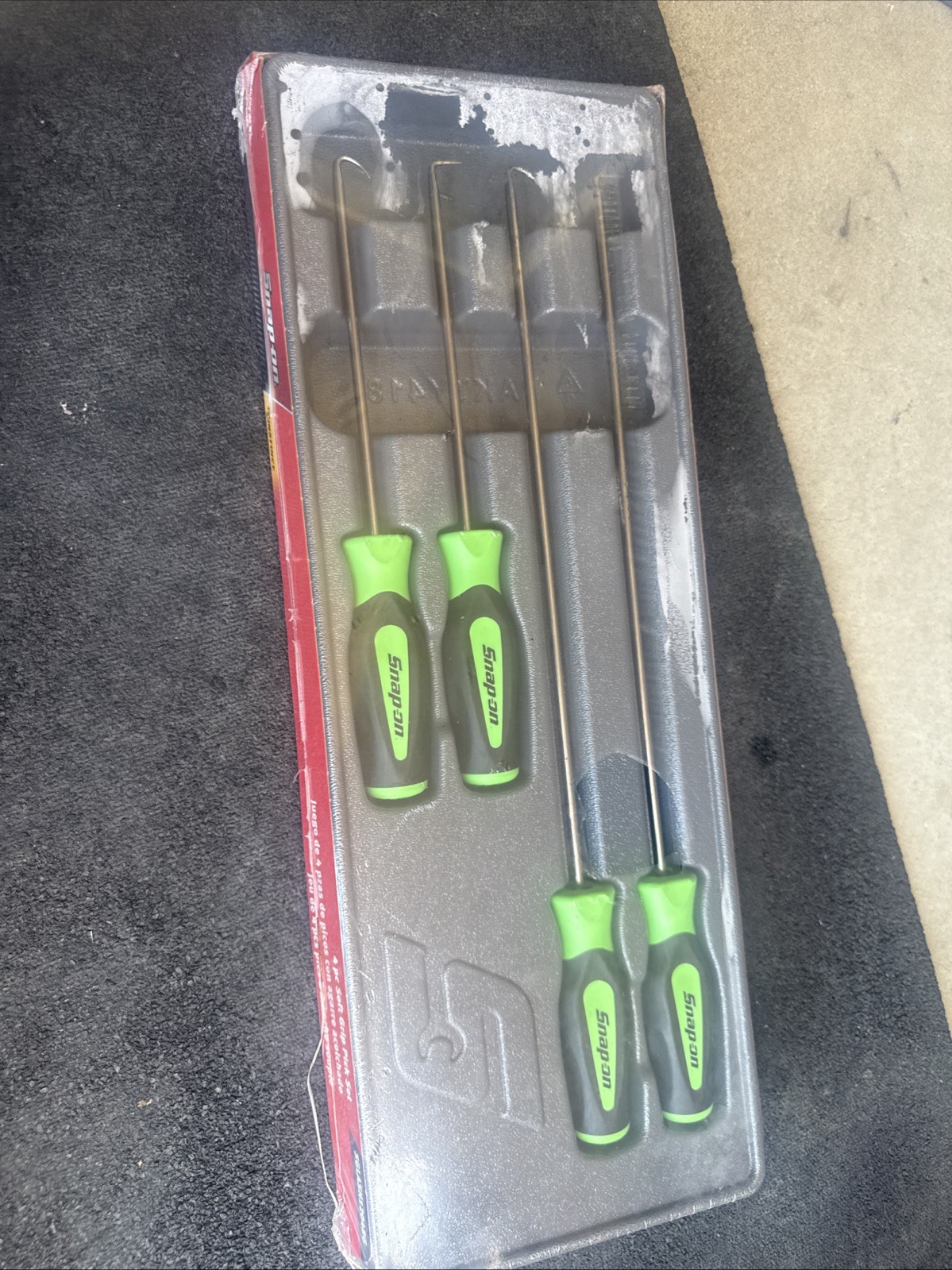 For Snap On 4pc Instinct® Long Soft Grip Grn Pick Set SGLASH1204BG Small Rust