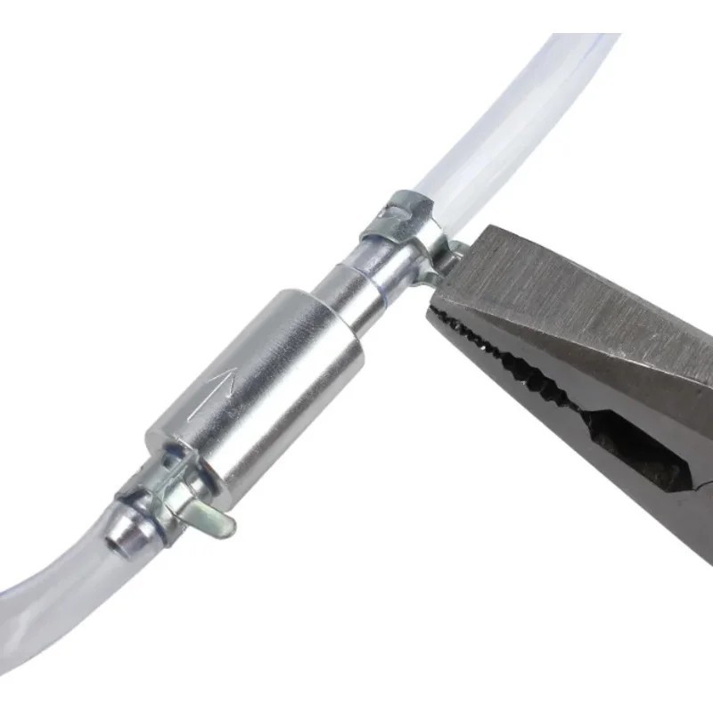 Brake Bleeder Hose, One Way Check Valve Tube Bleeding Tool Kit Silver US