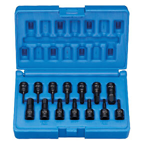 Grey Pneumatic 9298HC 1/4″ Drive 14 Piece Impact Hex Driver Set